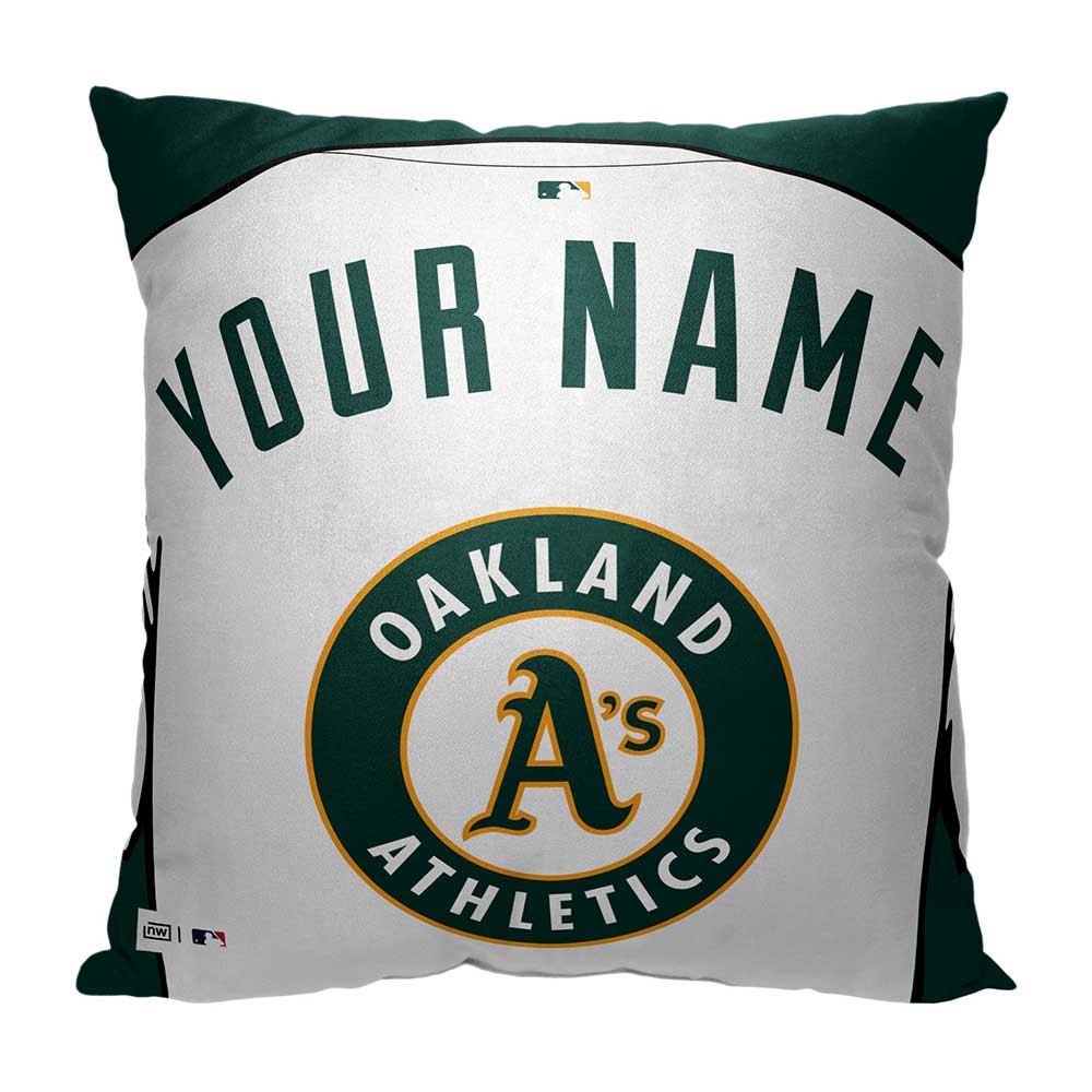 MLB Oakland Athletics Jersey Personalized Pillow 18x18 Inches