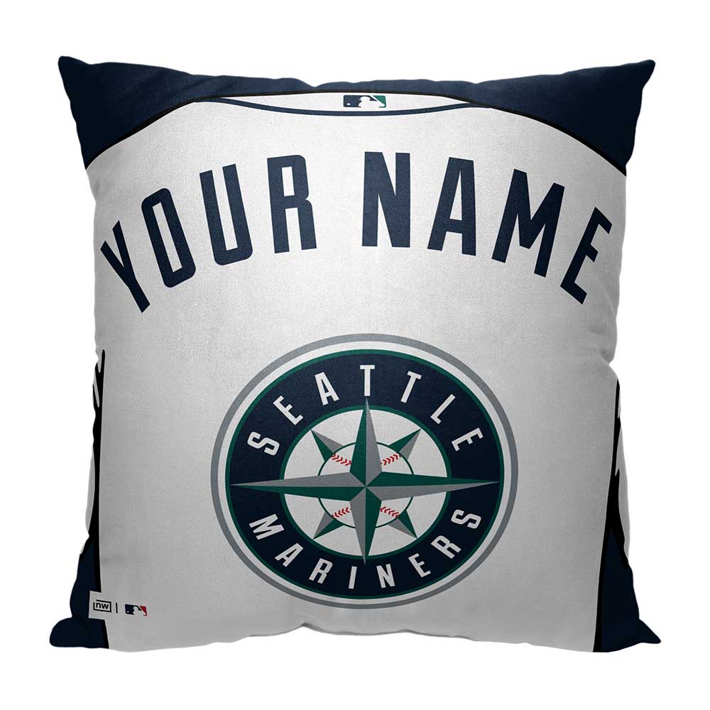 MLB Seattle Mariners Jersey Personalized Pillow 18x18 Inches