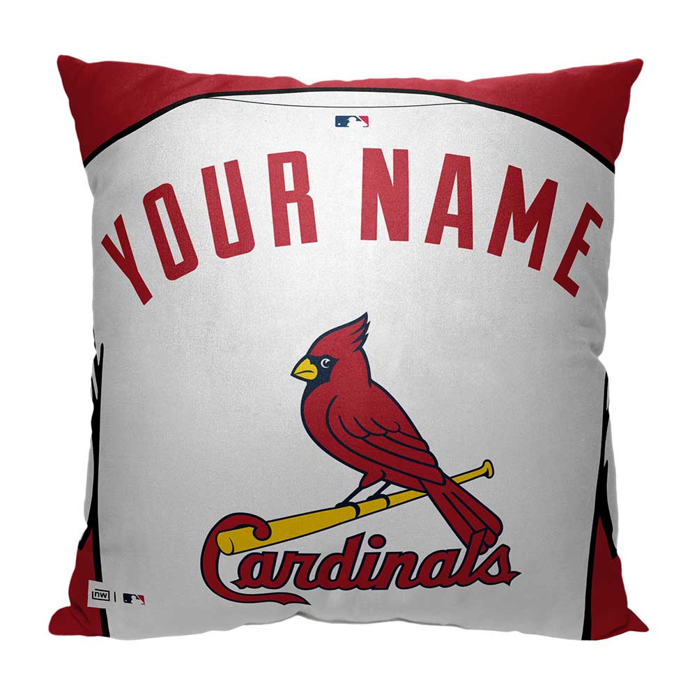 MLB St. Louis Cardinals Jersey Personalized Pillow 18x18 Inches