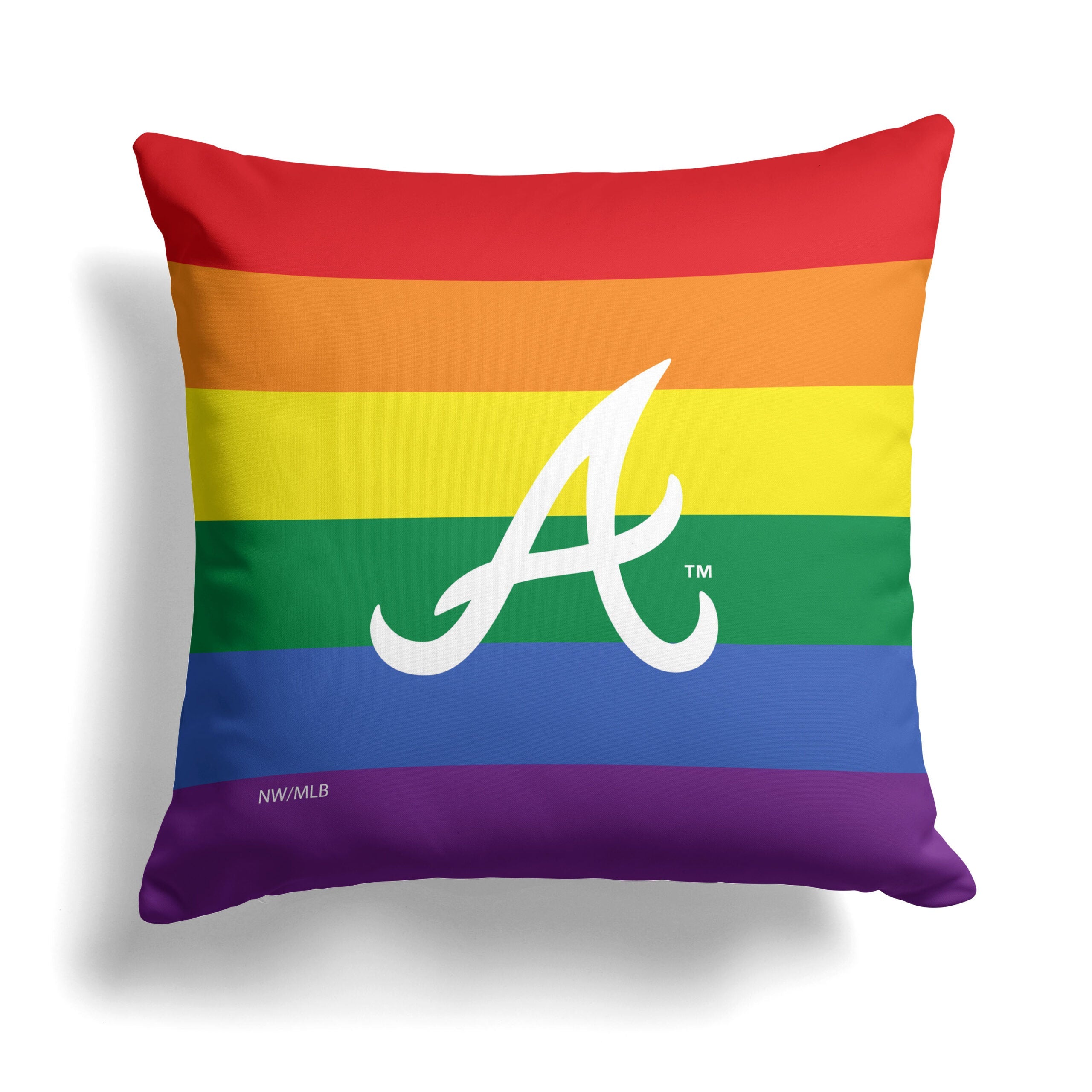 MLB Atlanta Braves Pride Series Throw Pillow 18x18 Inches