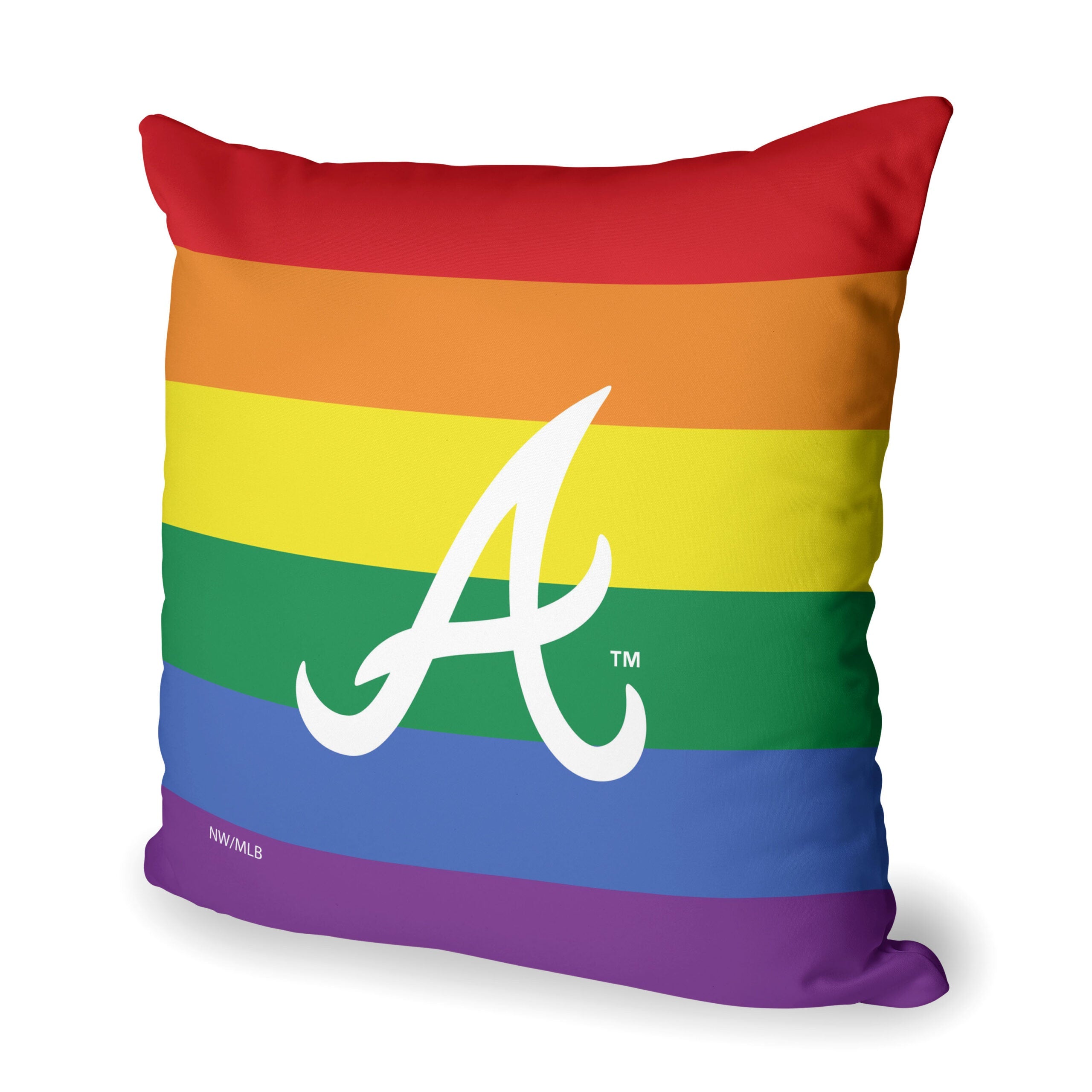 MLB Atlanta Braves Pride Series Throw Pillow 18x18 Inches