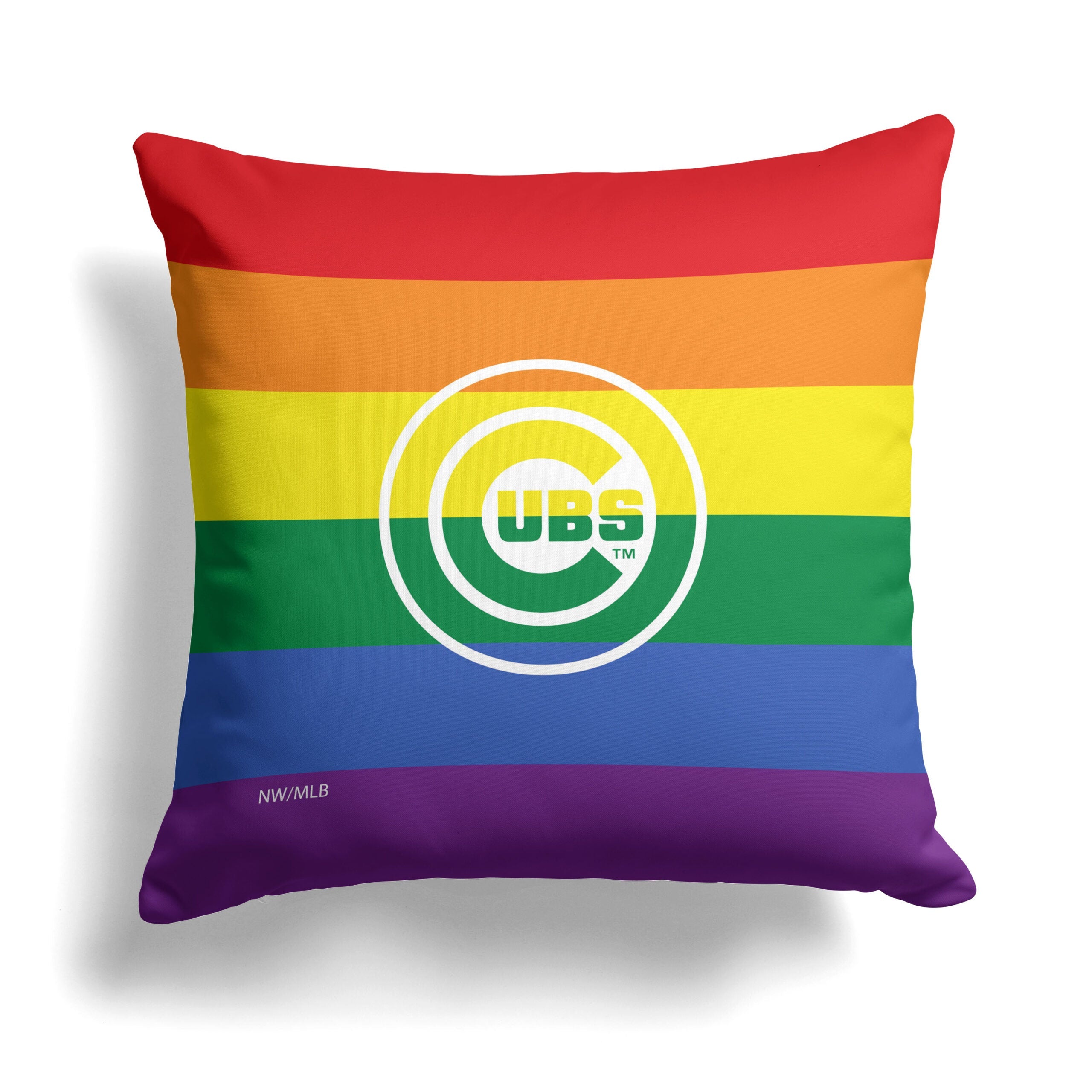 MLB Chicago Cubs Pride Series Throw Pillow 18x18 Inches