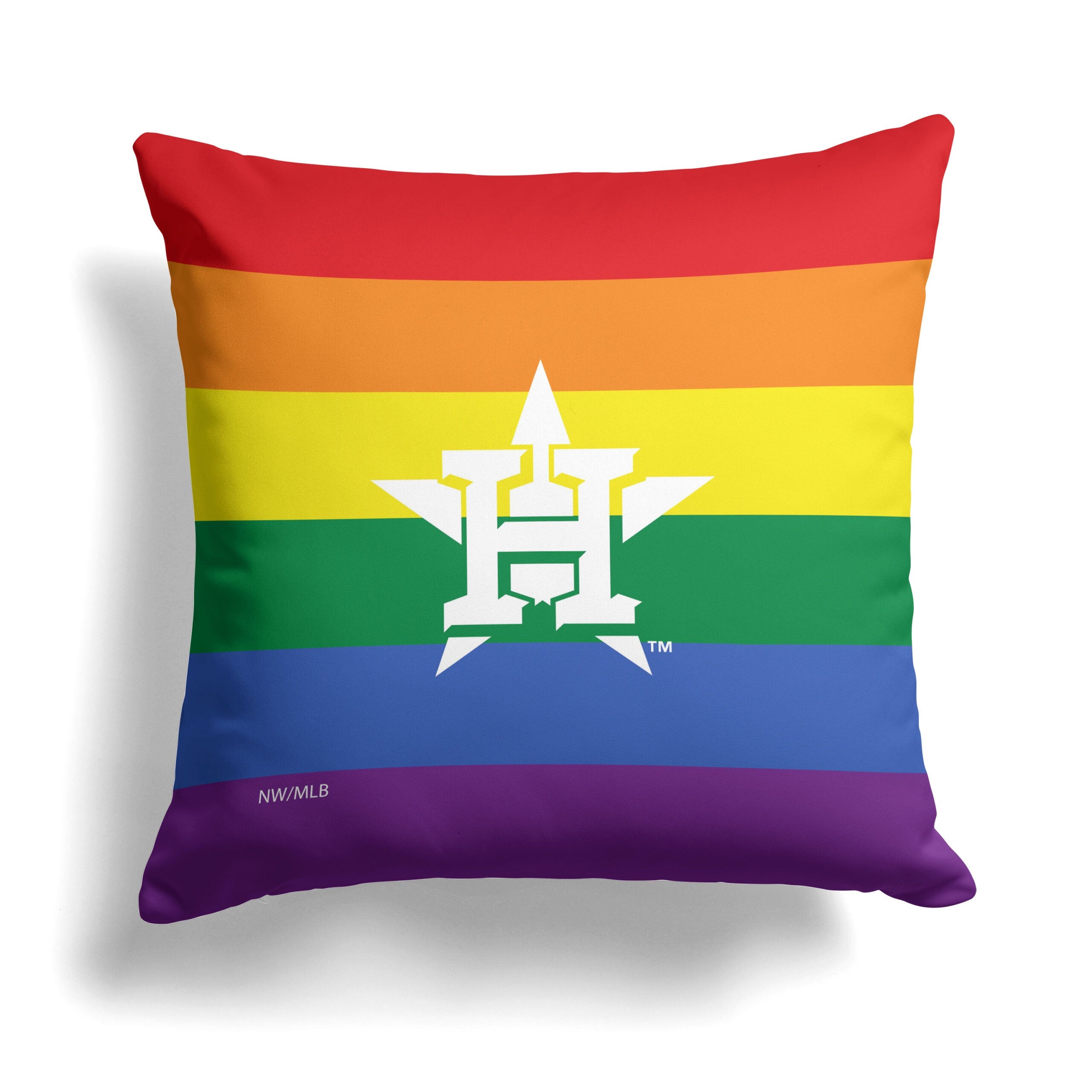 MLB Houston Astros Pride Series Throw Pillow 18x18 Inches