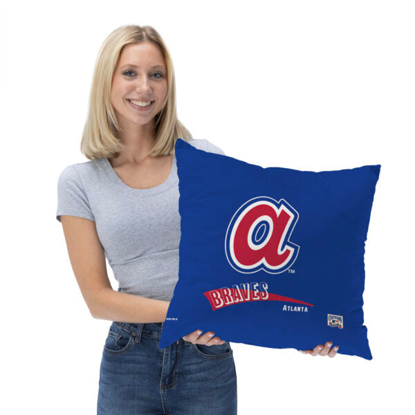 Atlanta Braves MLB CC Throwback Throw Pillow 18x18 Inches