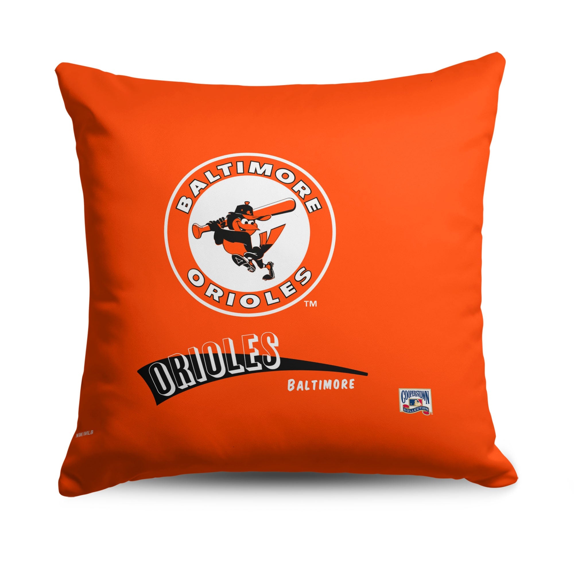 Baltimore Orioles MLB CC Throwback Throw Pillow 18x18 Inches