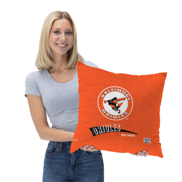 Baltimore Orioles MLB CC Throwback Throw Pillow 18x18 Inches