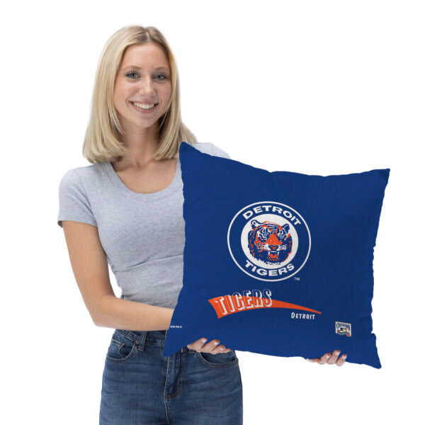 Detroit Tigers MLB CC Throwback Throw Pillow 18x18 Inches