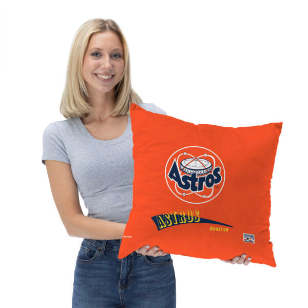 Houston Astros MLB CC Throwback Throw Pillow 18x18 Inches