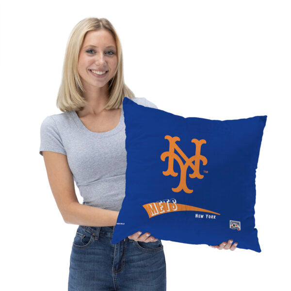 New York Mets MLB CC Throwback Throw Pillow 18x18 Inches
