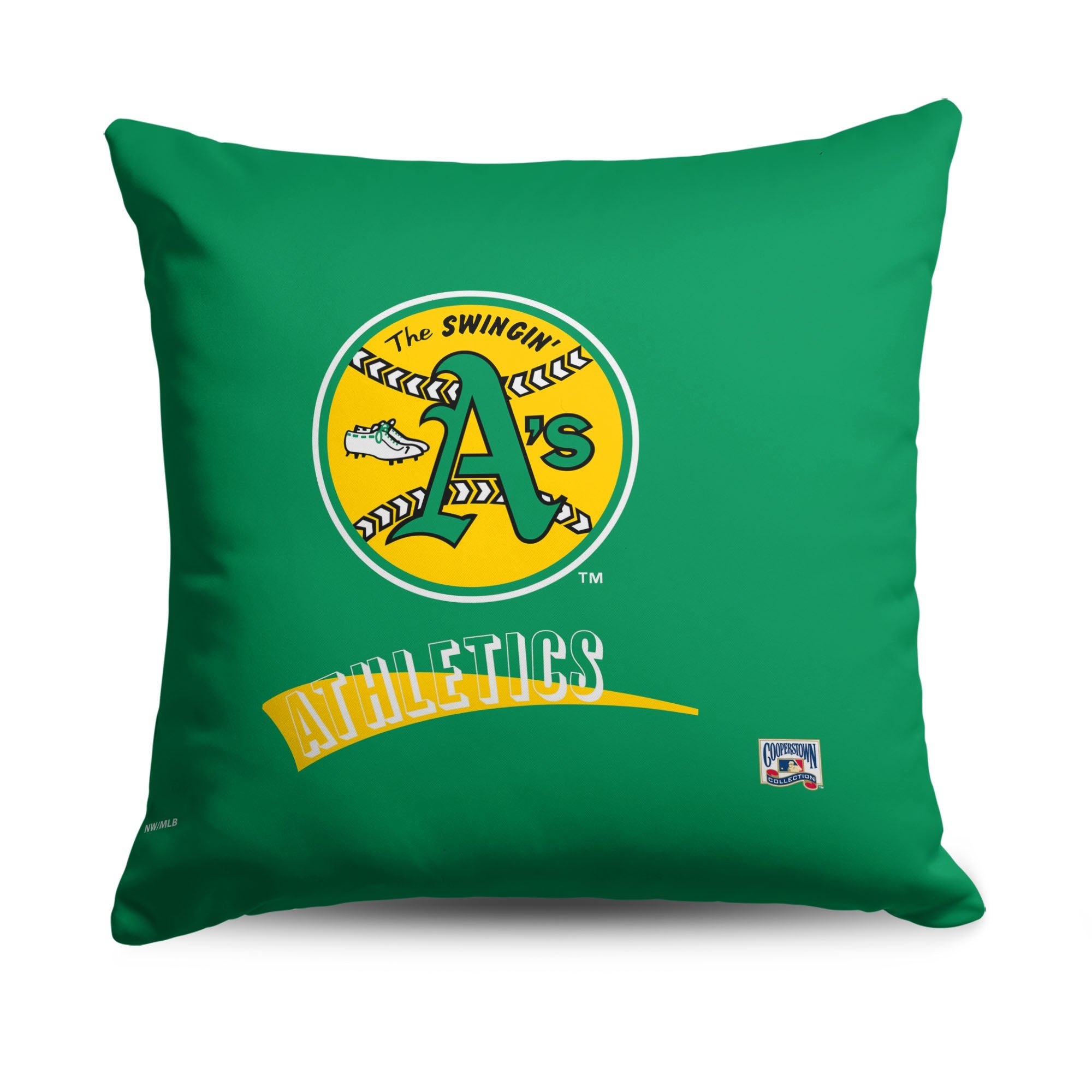 Oakland Athletics MLB CC Throwback Throw Pillow 18x18 Inches