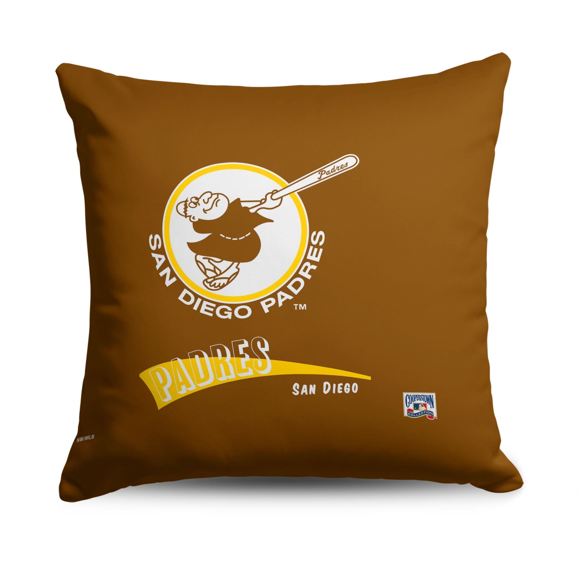 San Diego Padres MLB CC Throwback Throw Pillow 18x18 Inches