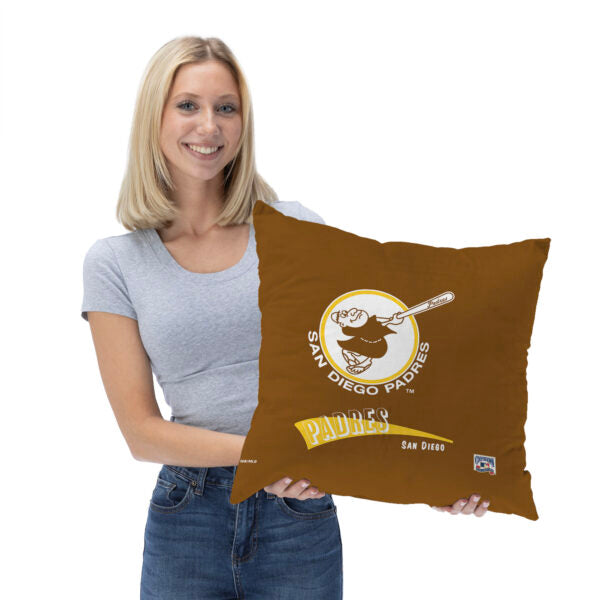 San Diego Padres MLB CC Throwback Throw Pillow 18x18 Inches