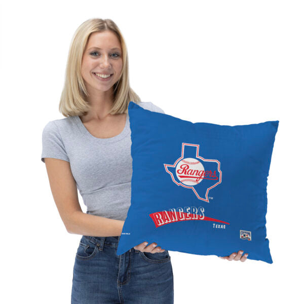 Texas Rangers MLB CC Throwback Throw Pillow 18x18 Inches