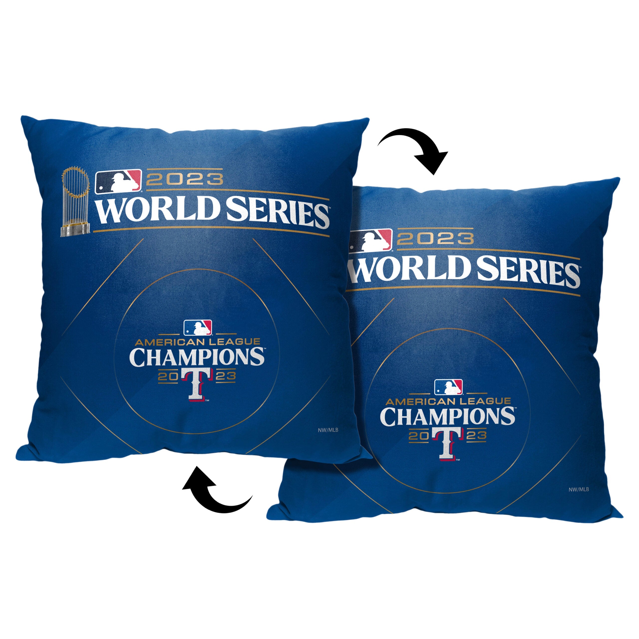 MLB Texas Rangers 2023 WSP Manifest Throw Pillow 18x18 Inches