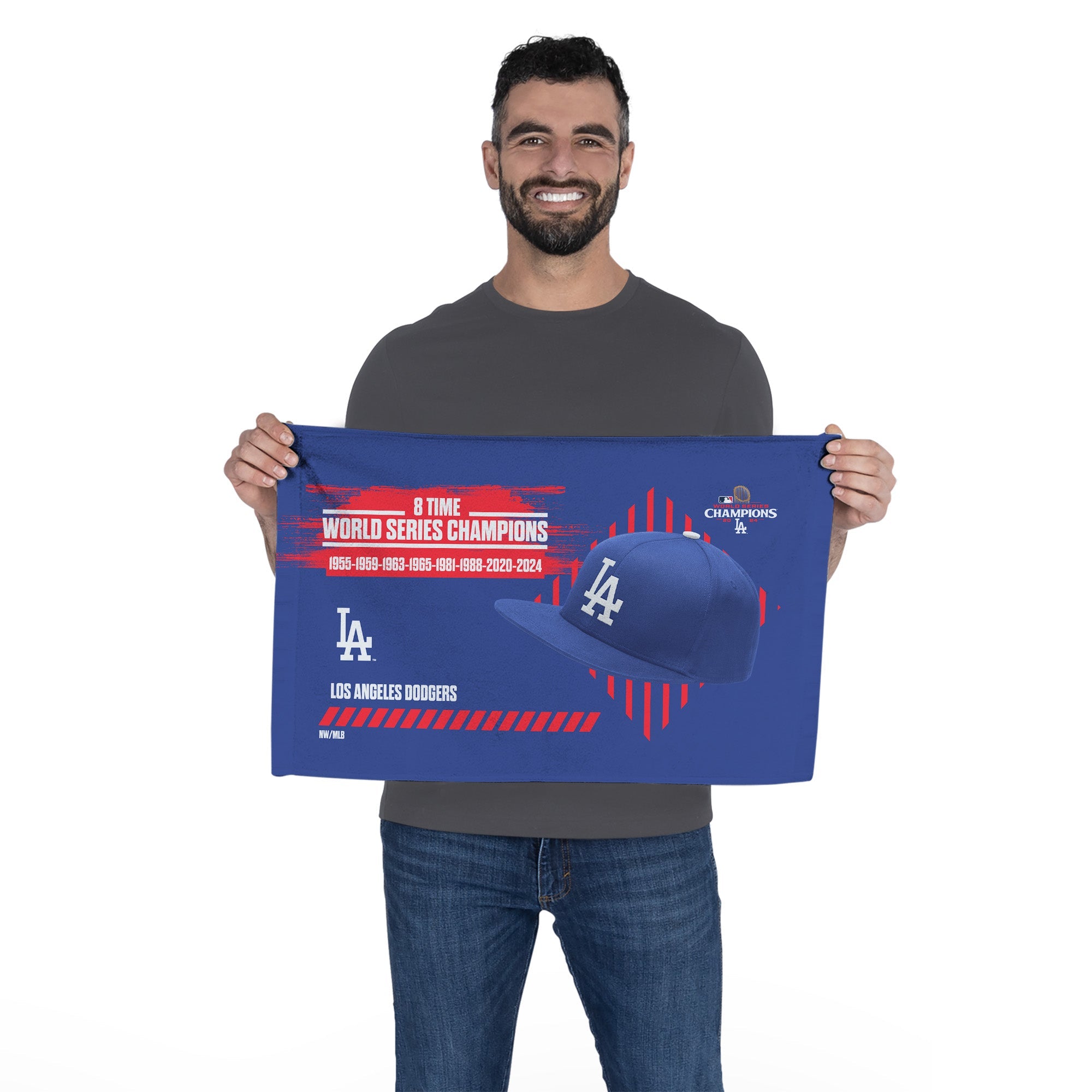 Los Angeles Dodgers 2024 MLB World Series Multi Champs Keepsake Fan Towel 2 Pack 16¡Á25 Inches