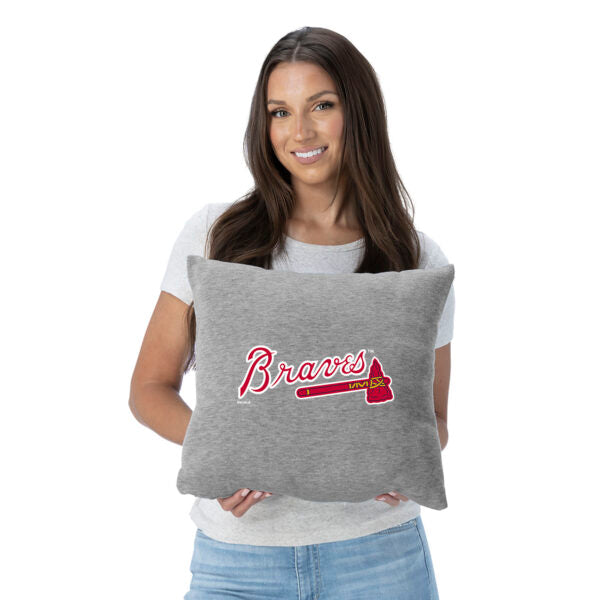 Atlanta Braves MLB Primary Sweatshirt Pillow 16 Inches