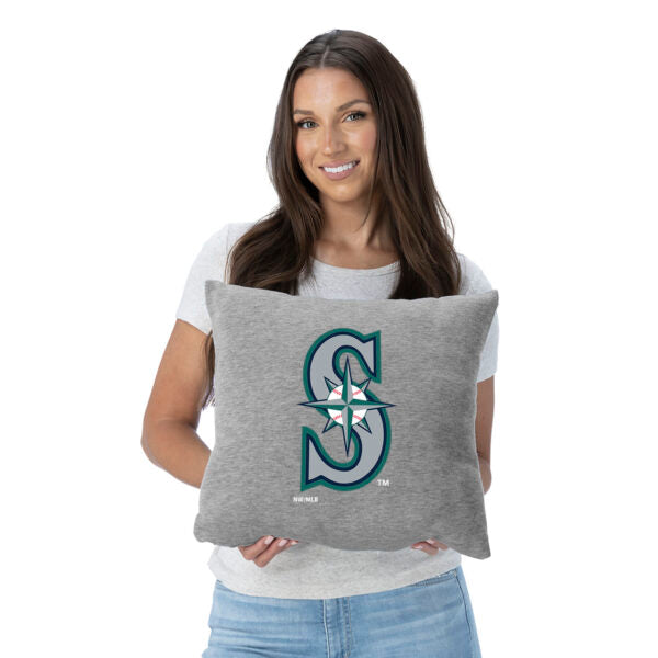 Seattle Mariners MLB Primary Sweatshirt Pillow 16 Inches