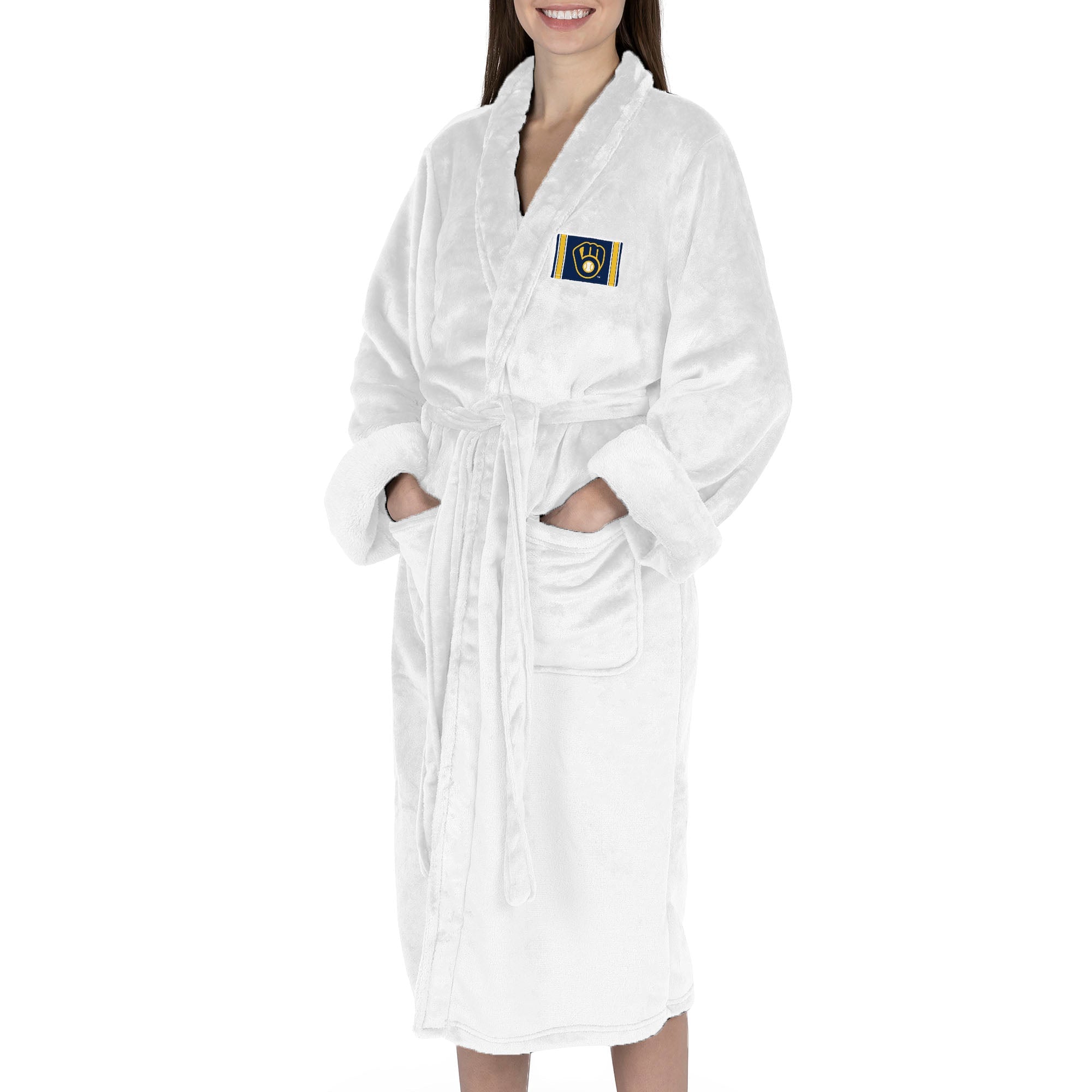 Milwaukee Brewers MLB Tag Silk Touch Robe Small/Medium