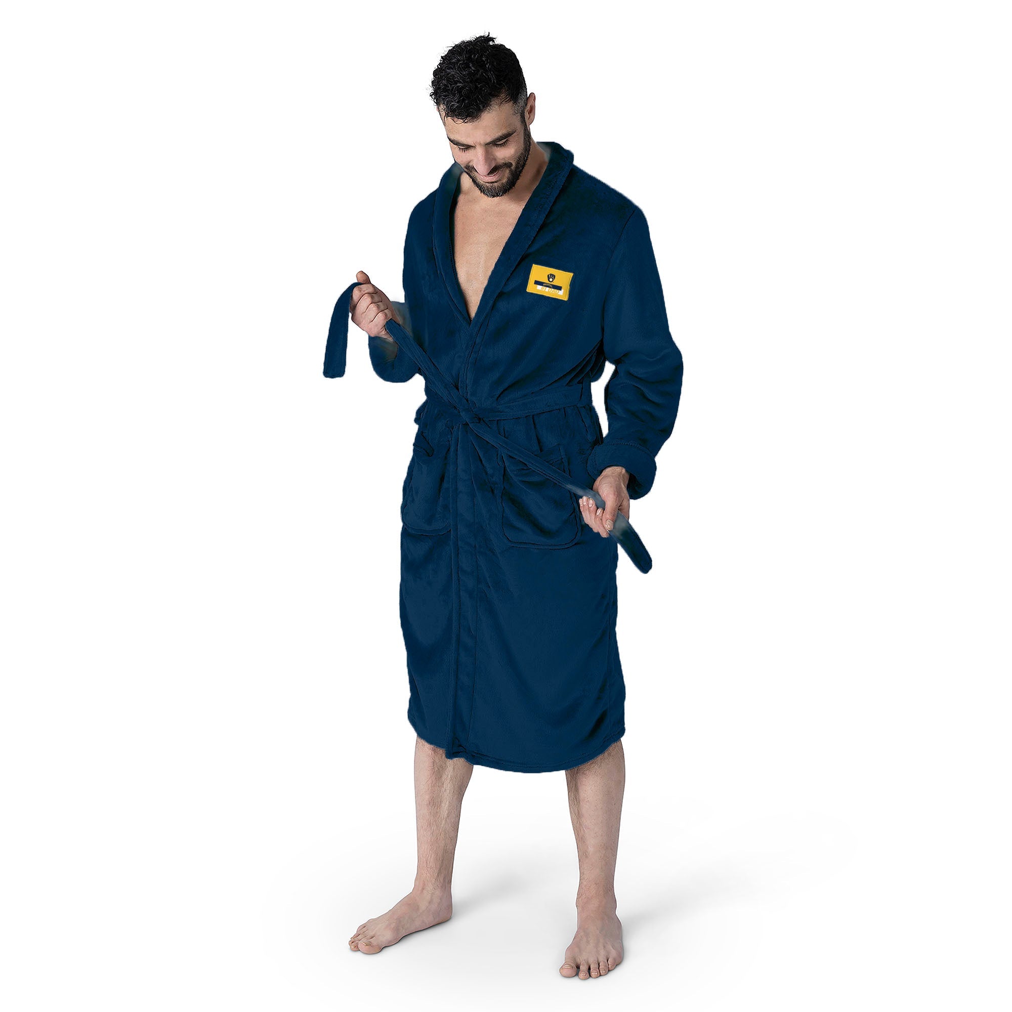 Milwaukee Brewers #1 Dad Silk Touch Robe S/M Navy