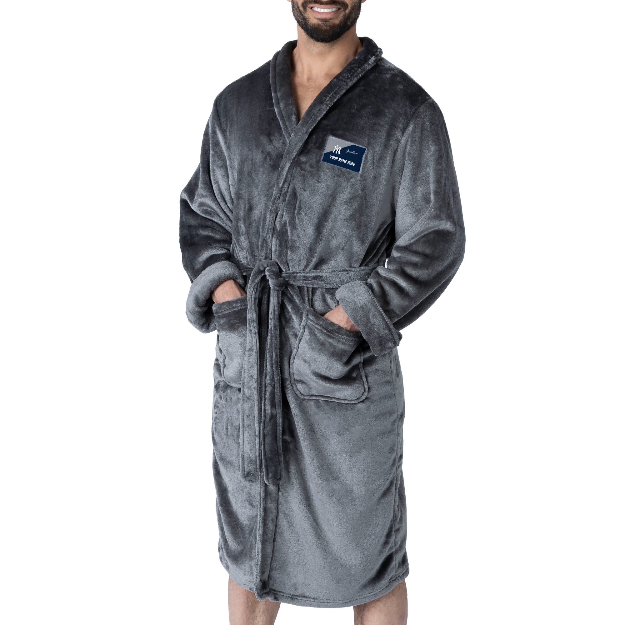 MLB New York Yankees Snipe L/XL Personalized Silk Touch Robe 26 x 47 Inches
