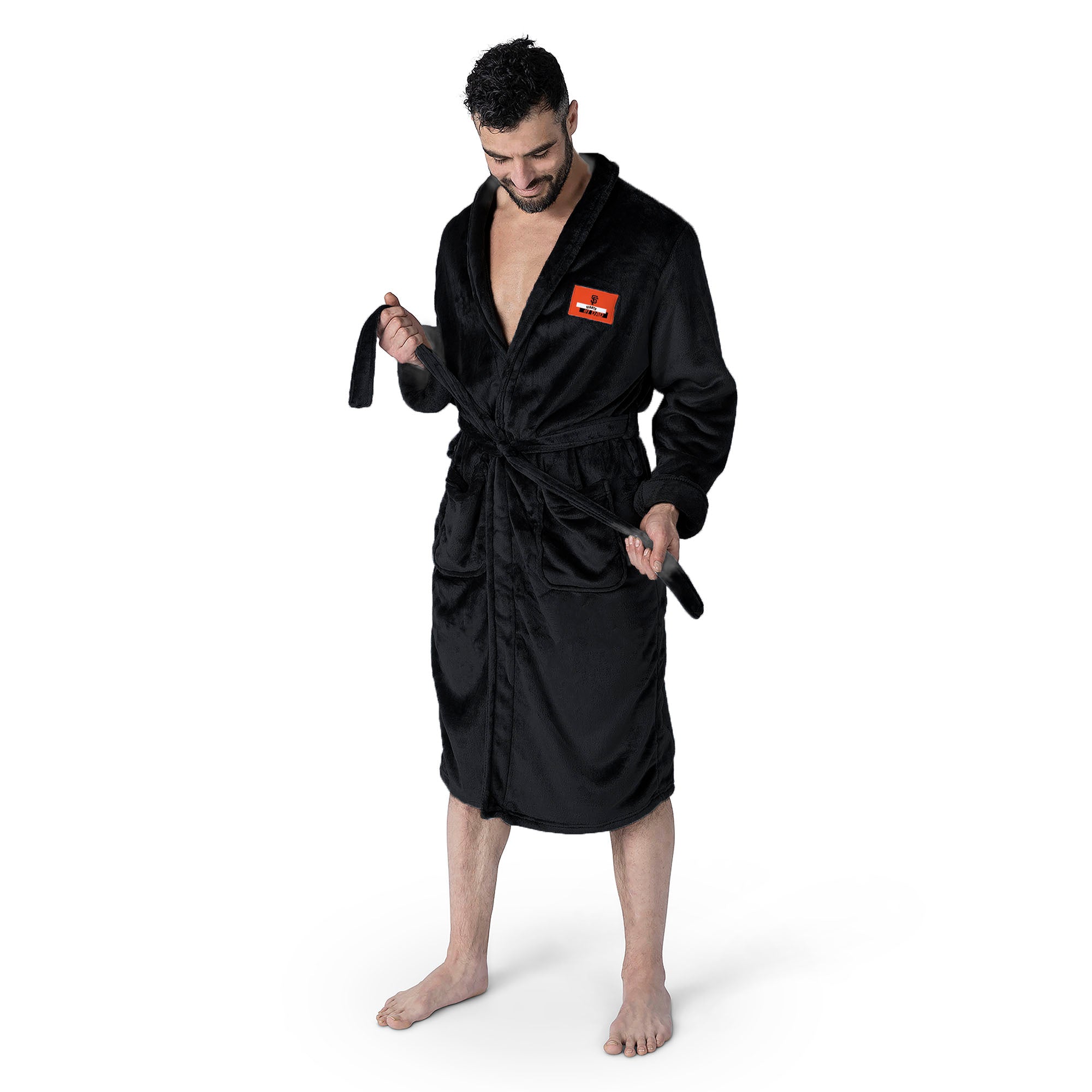 San Francisco Giants #1 Dad Silk Touch Robe L/XL Black