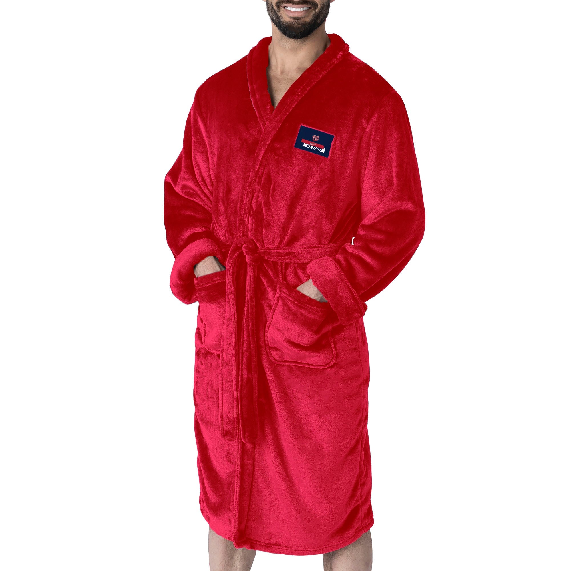Washington Nationals #1 Dad Silk Touch Robe L/XL Red