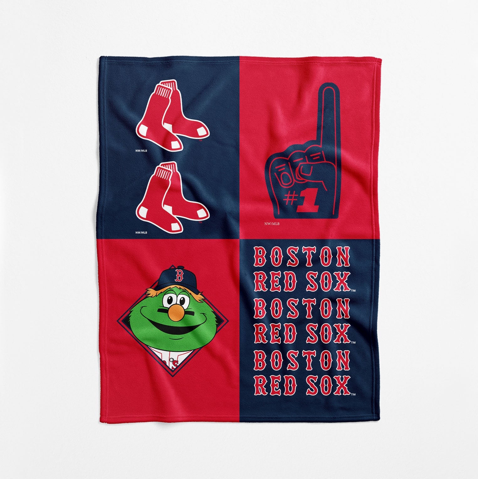 Boston Red Sox MLB Domino Swaddle Blanket 40x50 inches
