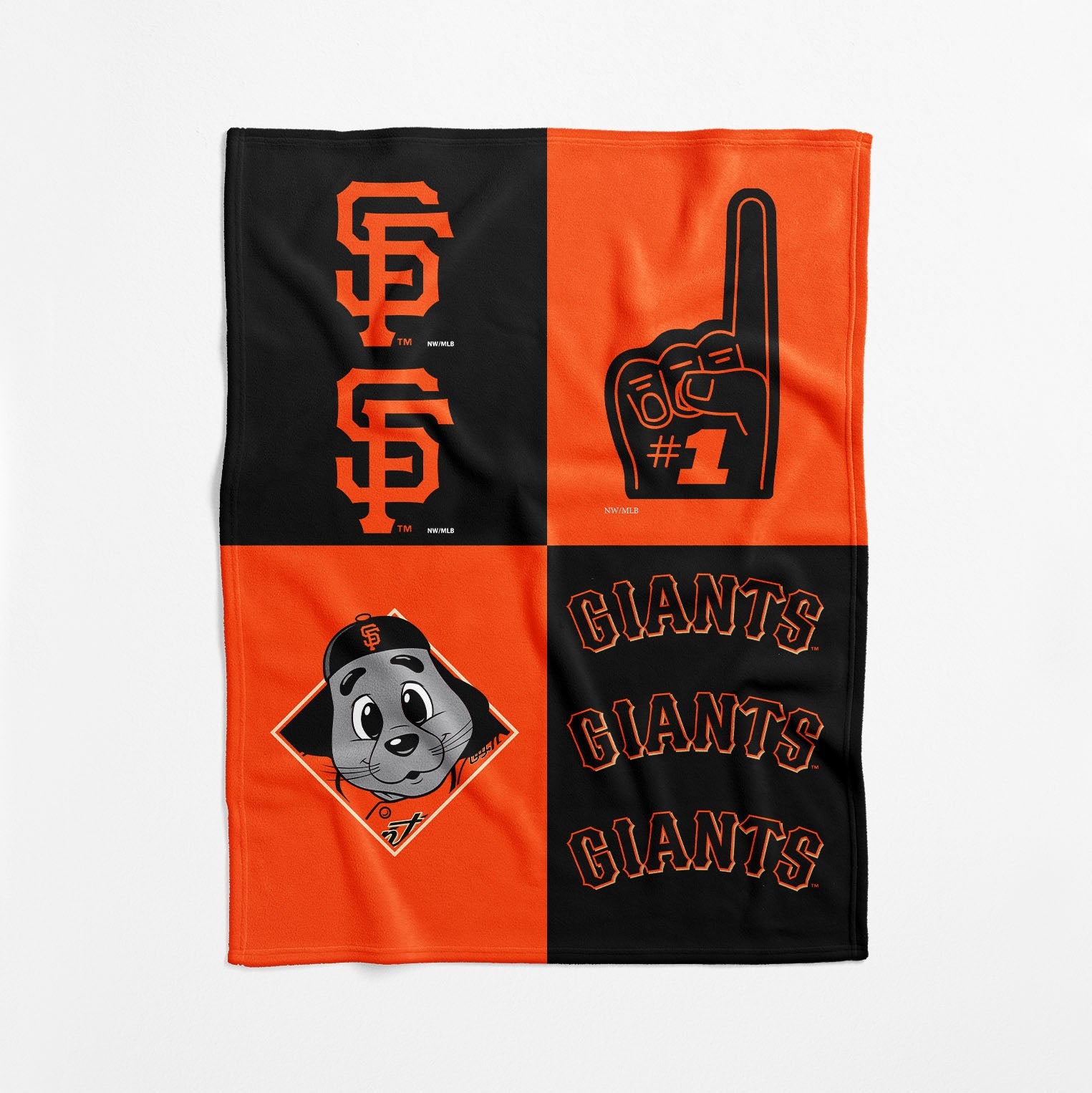San Francisco Giants MLB Domino Swaddle Blanket 40x50 inches