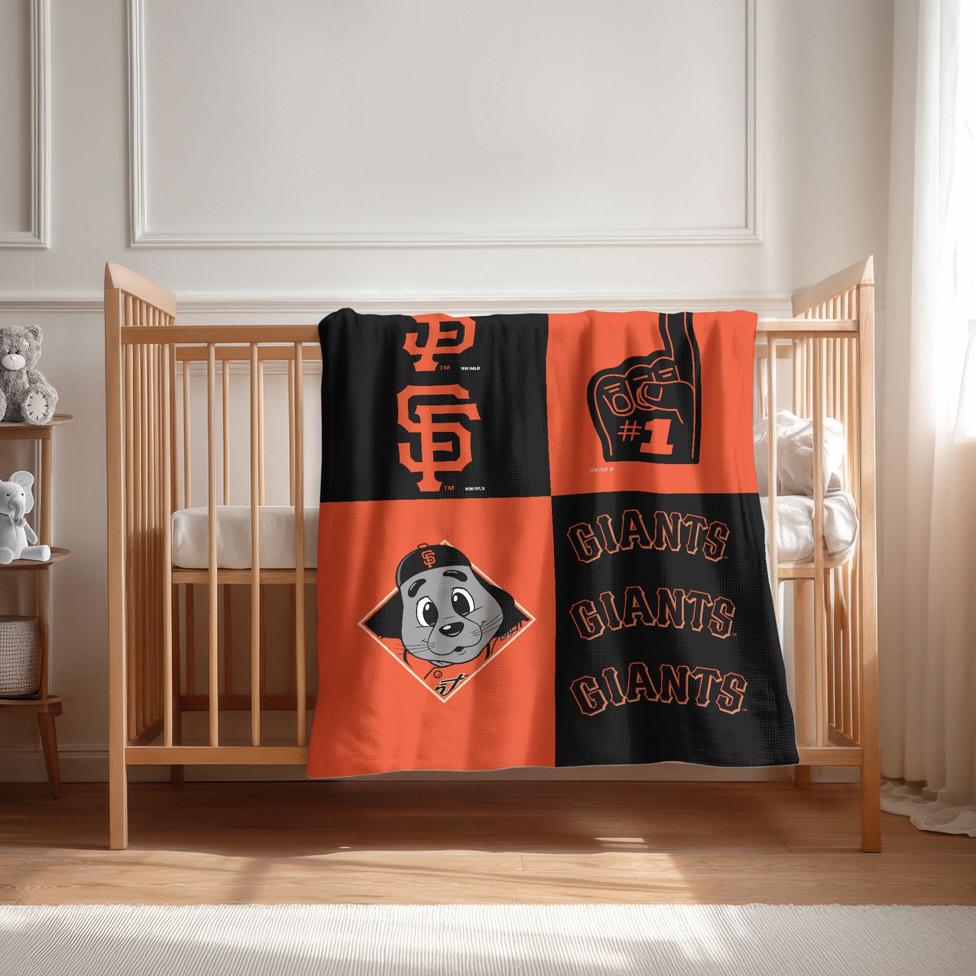 San Francisco Giants MLB Domino Swaddle Blanket 40x50 inches
