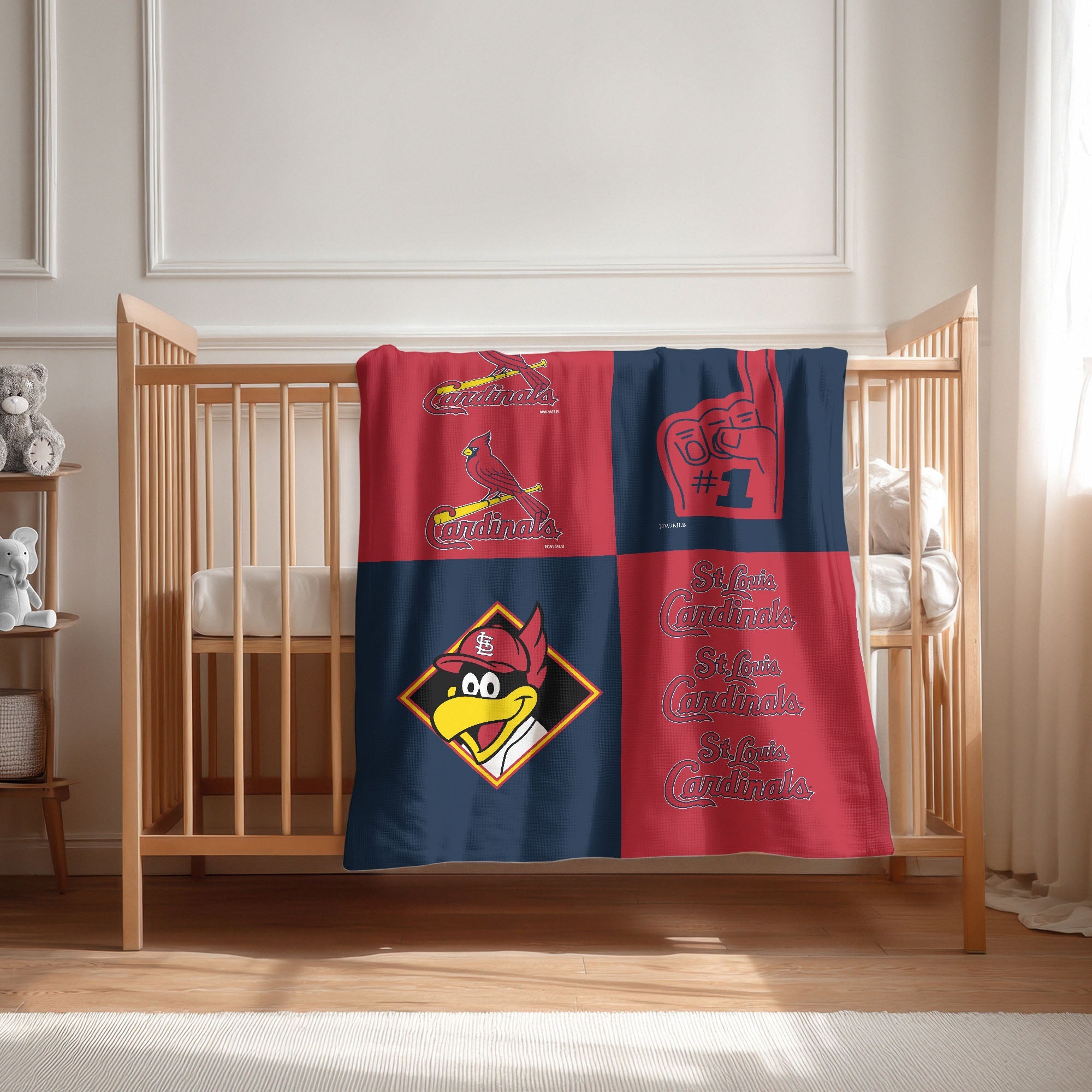 St. Louis Cardinals MLB Domino Swaddle Blanket 40x50 inches