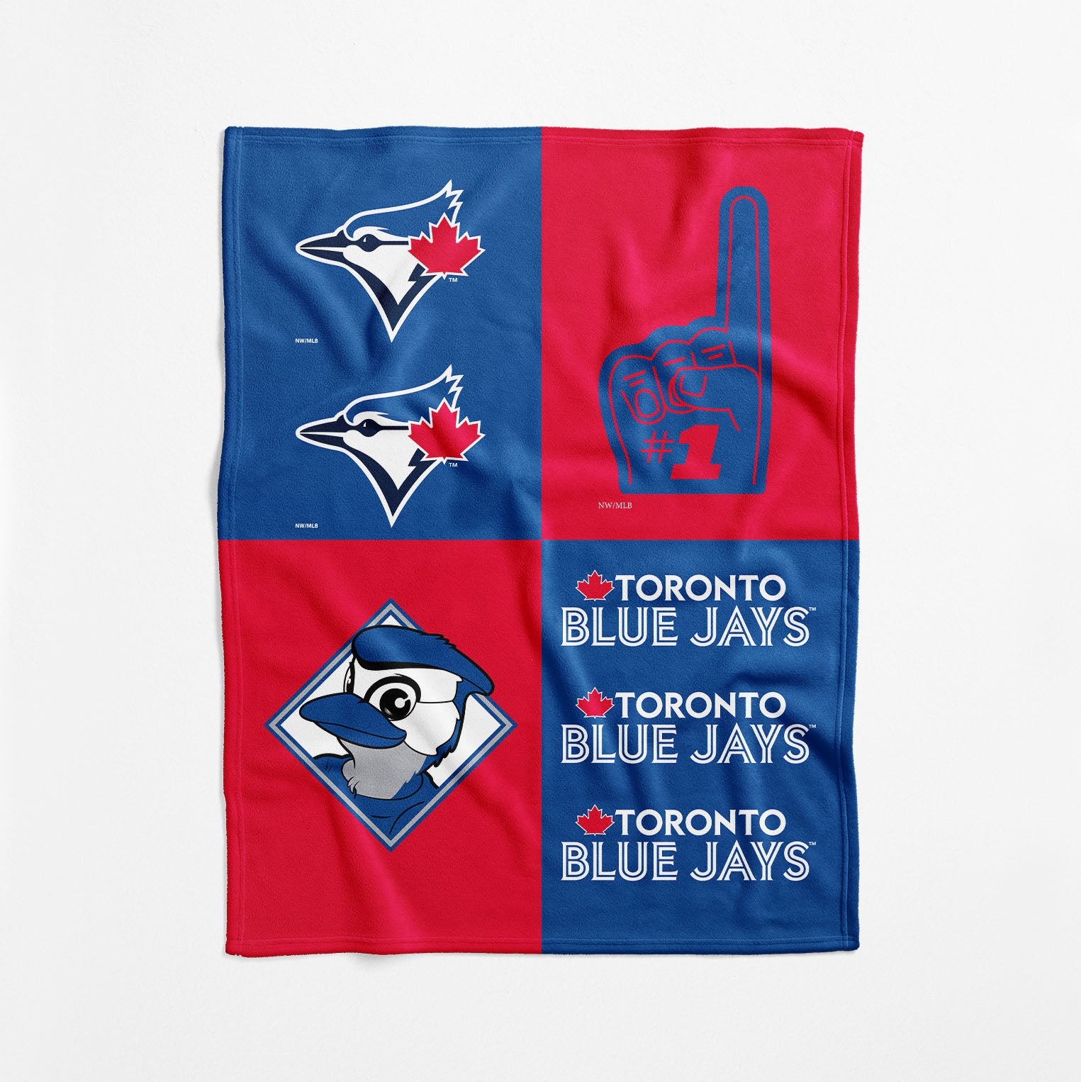 Toronto Blue Jays MLB Domino Swaddle Blanket 40x50 inches