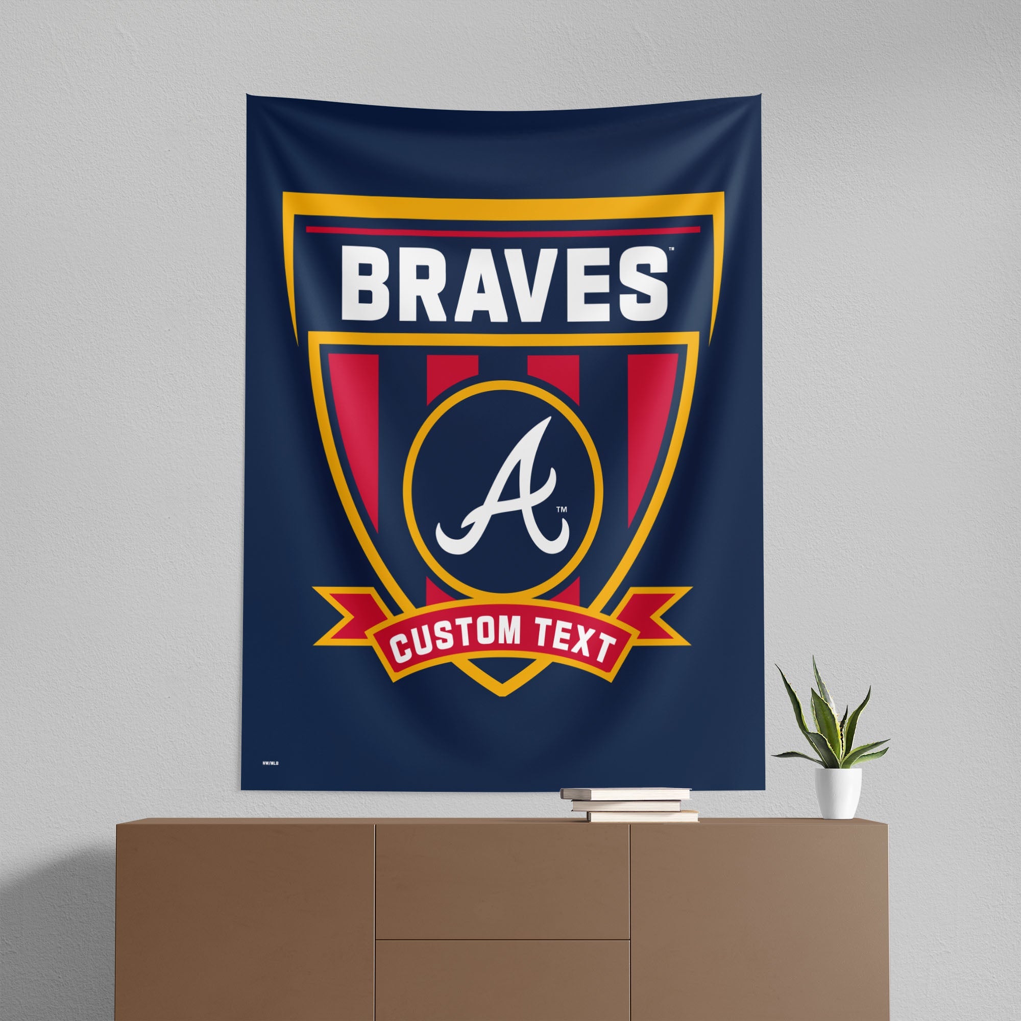 MLB Atlanta Braves Allegiance Personalized Wall Hanging 50x60 Inches
