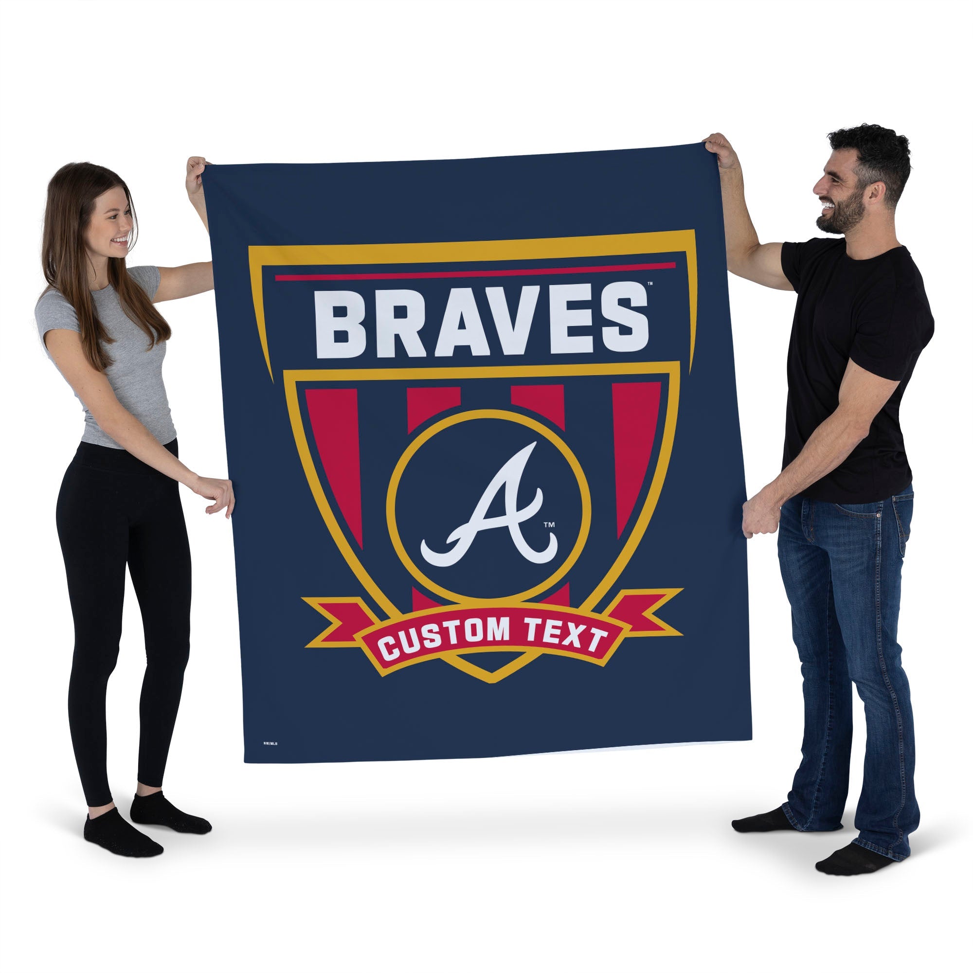 MLB Atlanta Braves Allegiance Personalized Wall Hanging 50x60 Inches