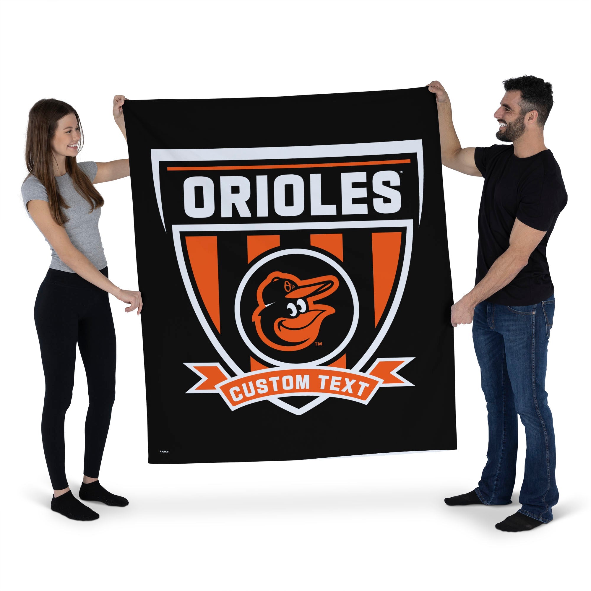 MLB Baltimore Orioles Allegiance Personalized Wall Hanging 50x60 Inches