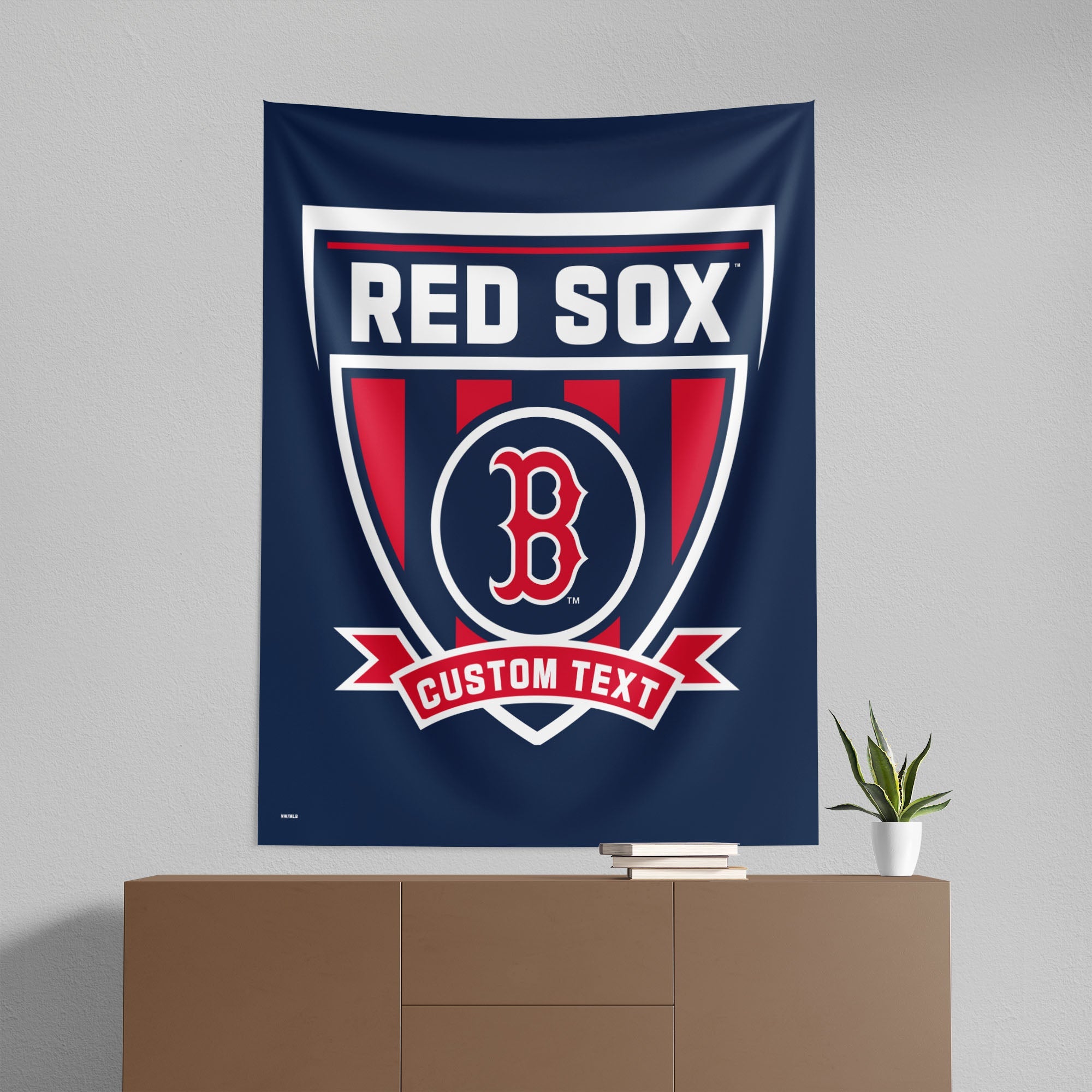 MLB Boston Red Sox Allegiance Personalized Wall Hanging 50x60 Inches