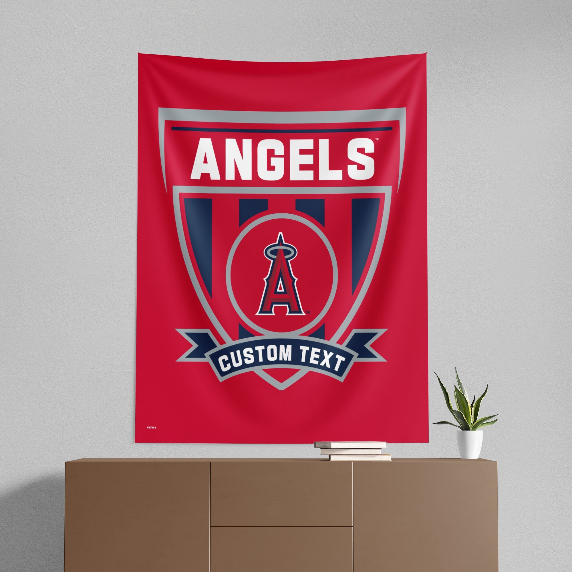 MLB Los Angeles Angels Allegiance Personalized Wall Hanging 50x60 Inches