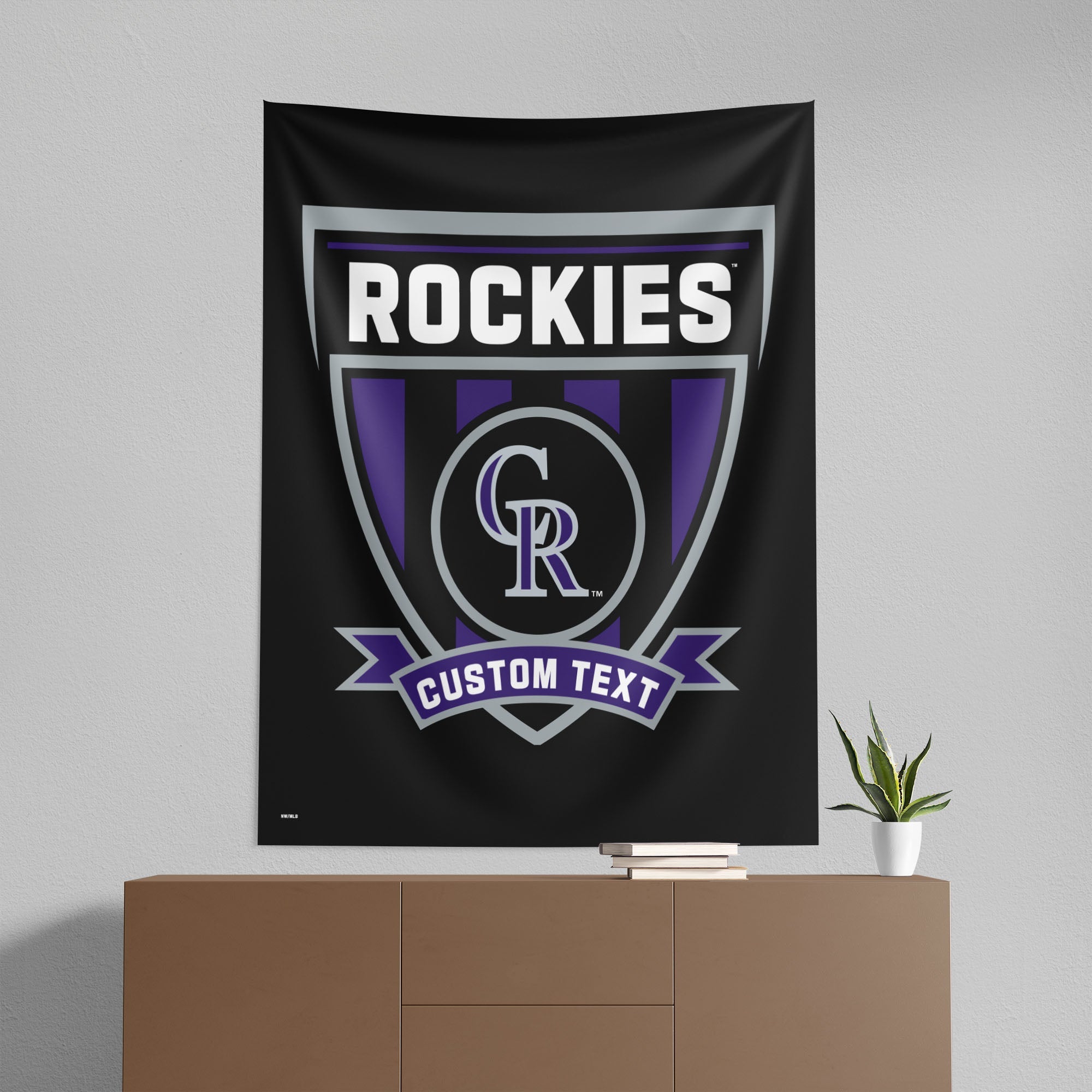 MLB Colorado Rockies Allegiance Personalized Wall Hanging 50x60 Inches