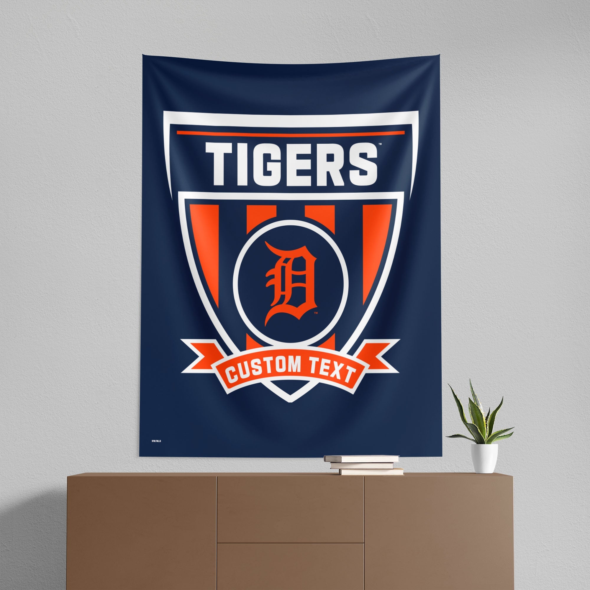 MLB Detroit Tigers Allegiance Personalized Wall Hanging 50x60 Inches