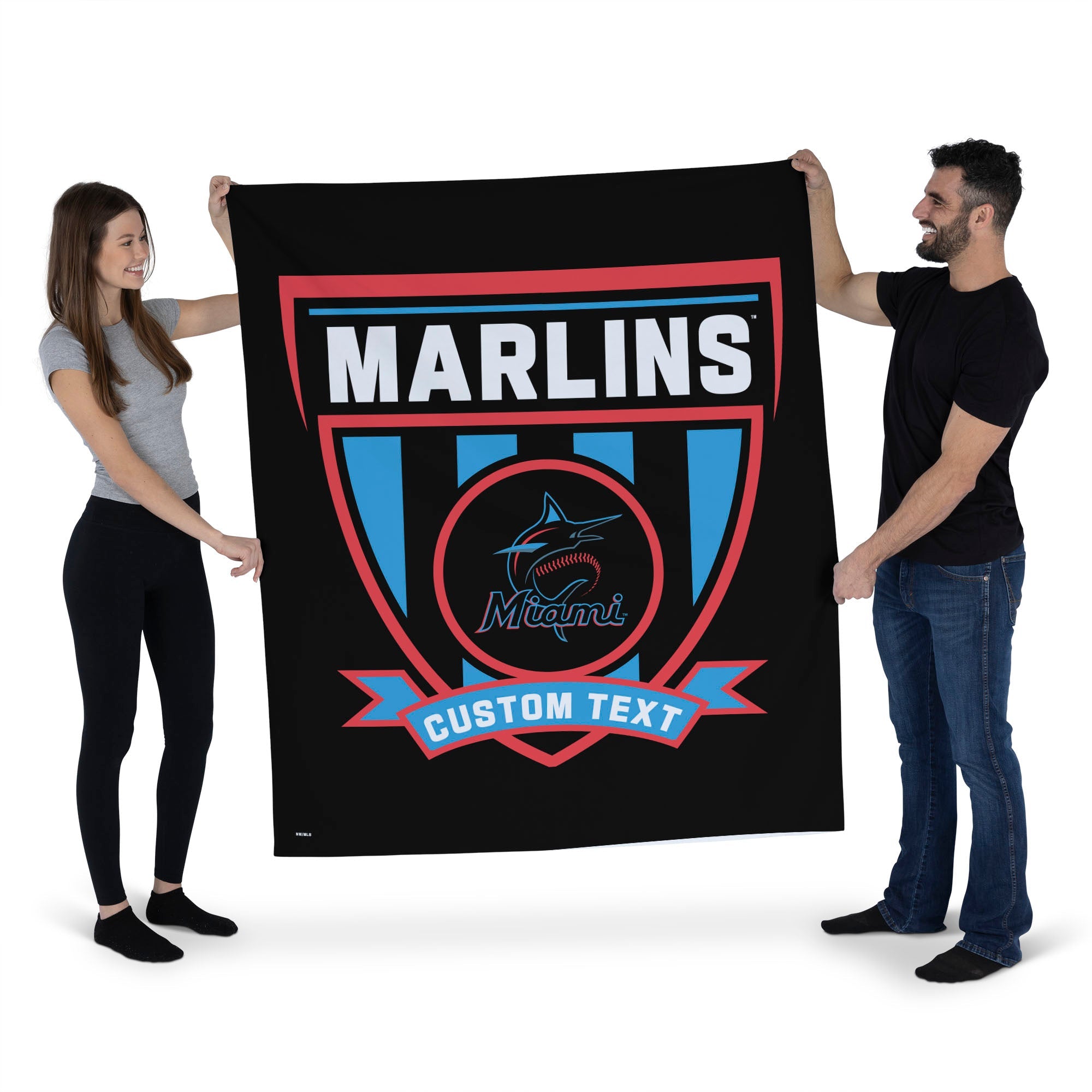 MLB Miami Marlins Allegiance Personalized Wall Hanging 50x60 Inches