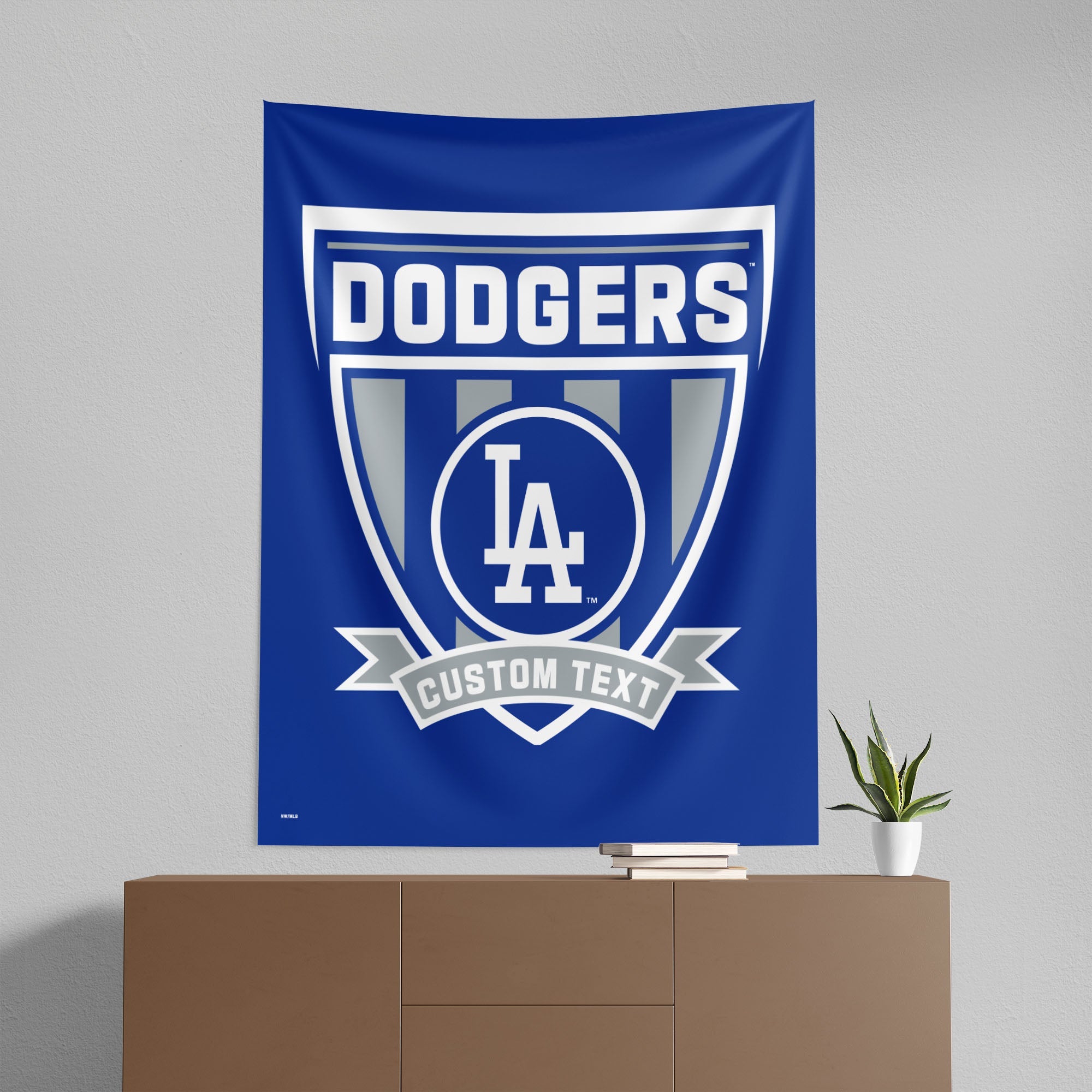 MLB Los Angeles Dodgers Allegiance Personalized Wall Hanging 50x60 Inches