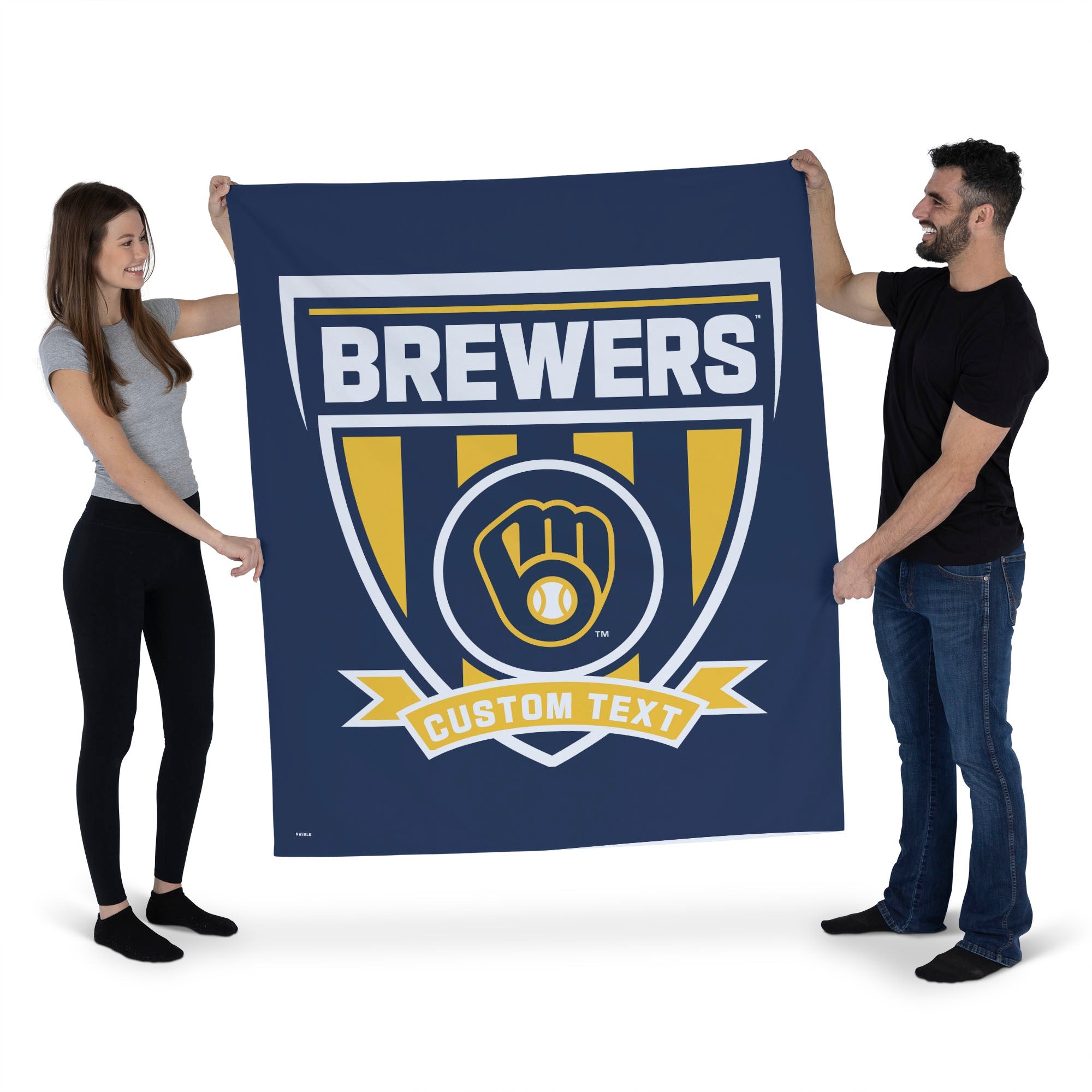 MLB Milwaukee Brewers Allegiance Personalized Wall Hanging 50x60 Inches