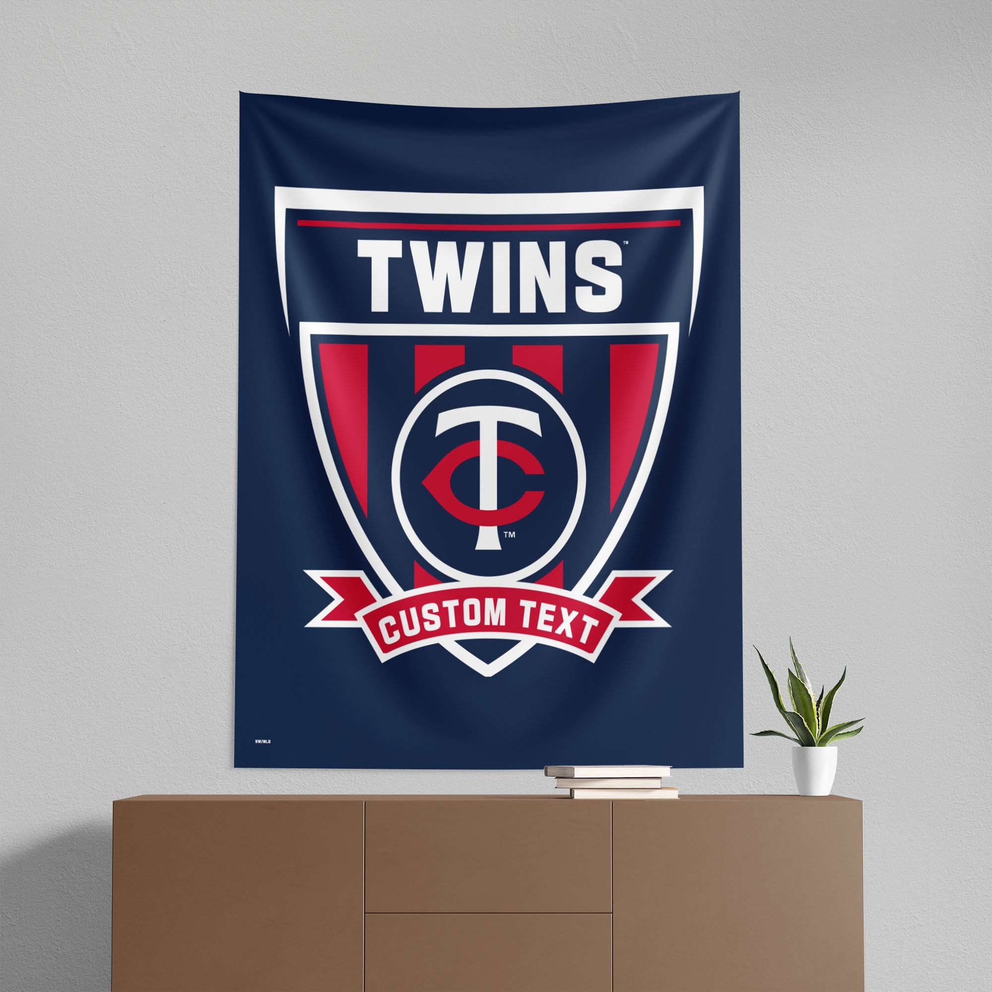 MLB Minnesota Twins Allegiance Personalized Wall Hanging 50x60 Inches