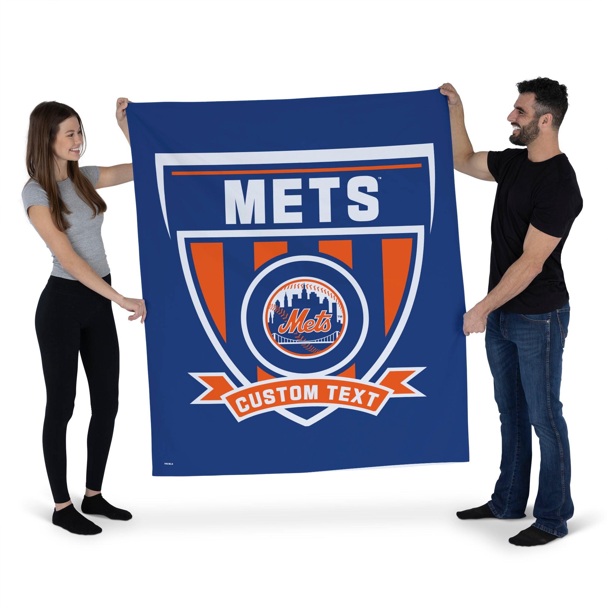 MLB New York Mets Allegiance Personalized Wall Hanging 50x60 Inches