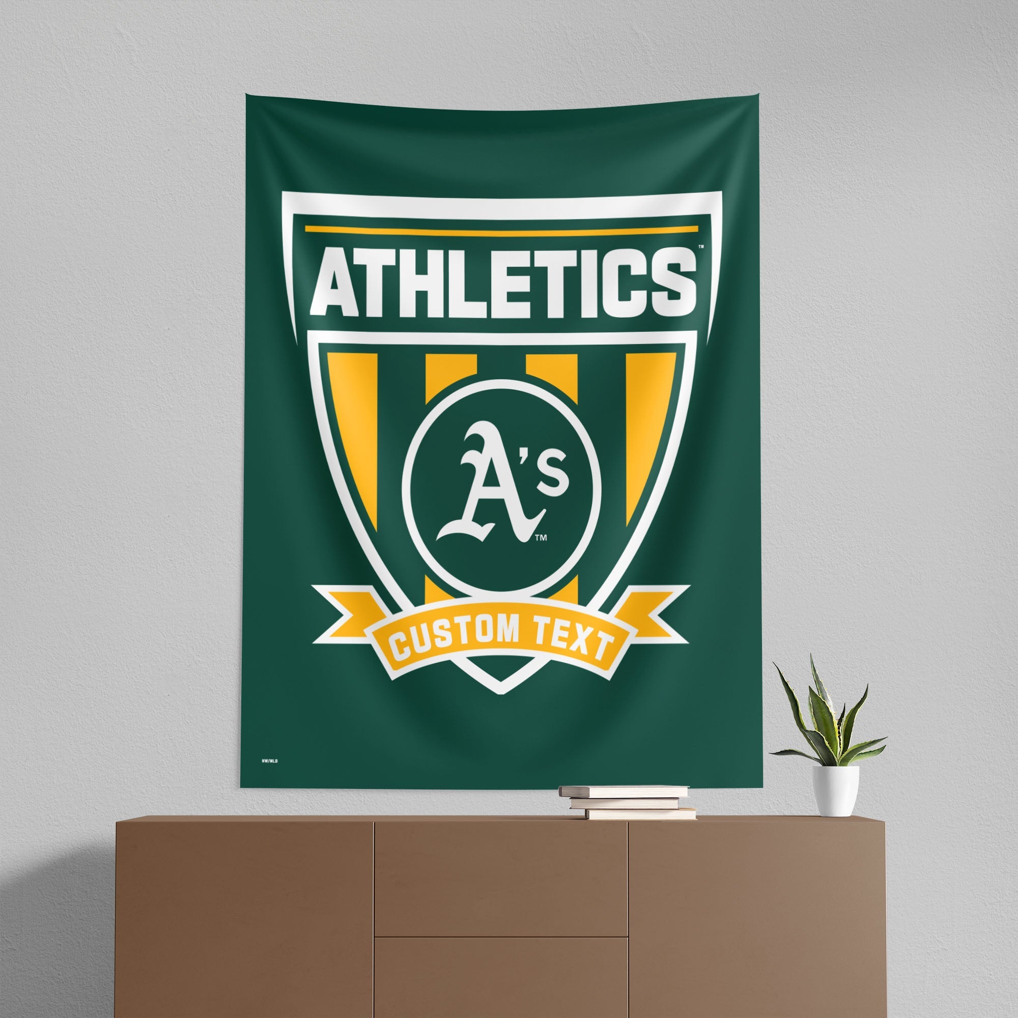 MLB Oakland Athletics Allegiance Personalized Wall Hanging 50x60 Inches