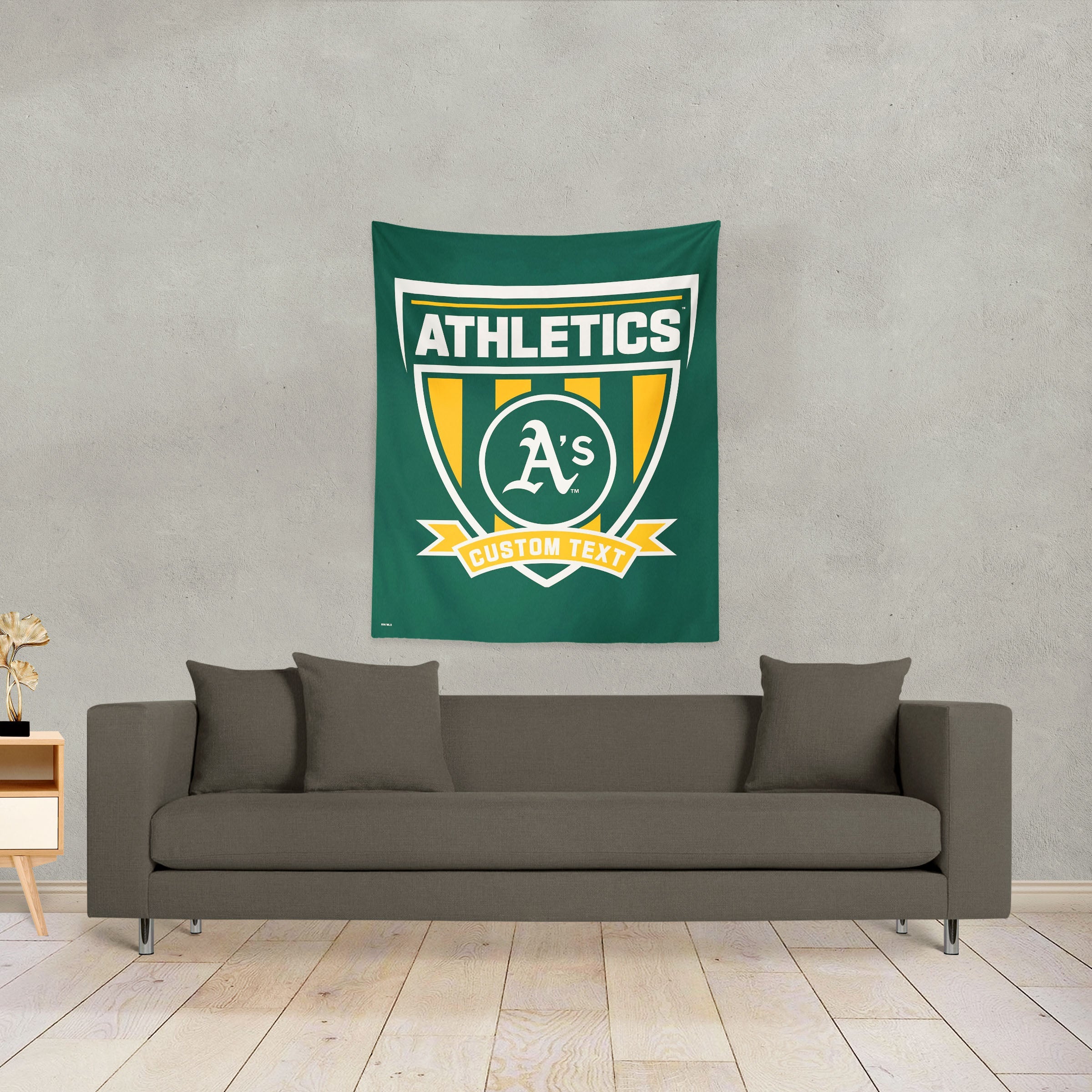 MLB Oakland Athletics Allegiance Personalized Wall Hanging 50x60 Inches