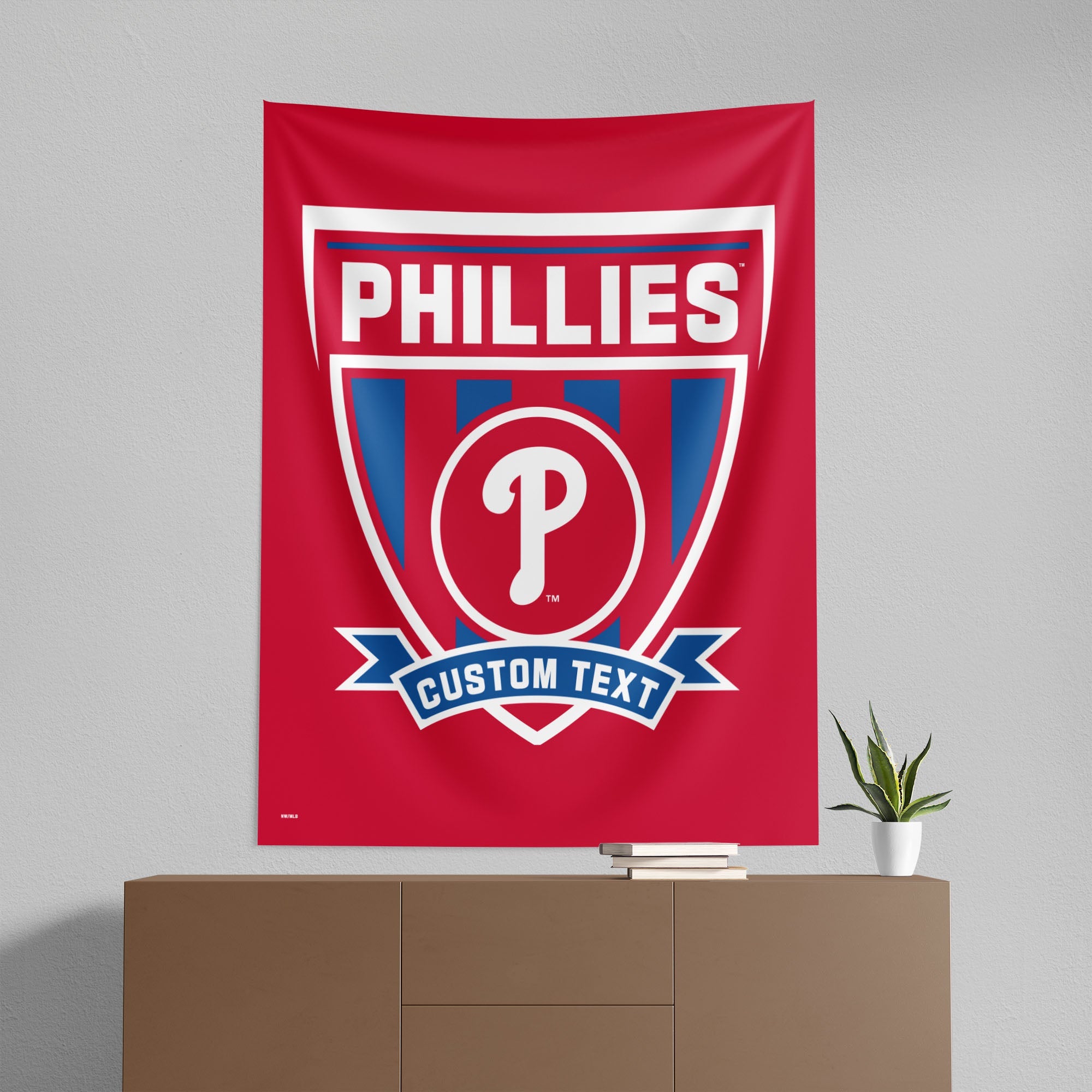 MLB Philadelphia Phillies Allegiance Personalized Wall Hanging 50x60 Inches
