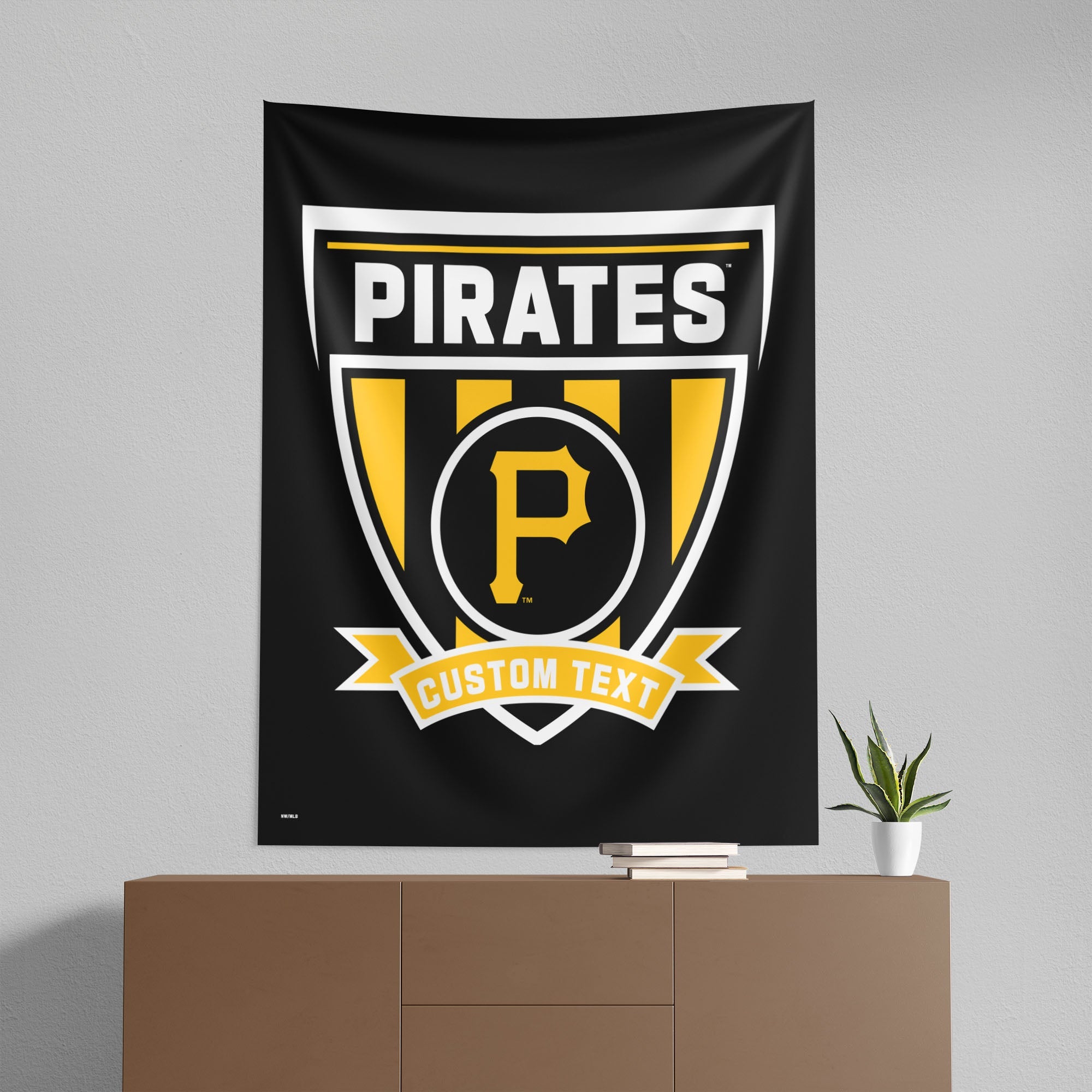 MLB Pittsburgh Pirates Allegiance Personalized Wall Hanging 50x60 Inches