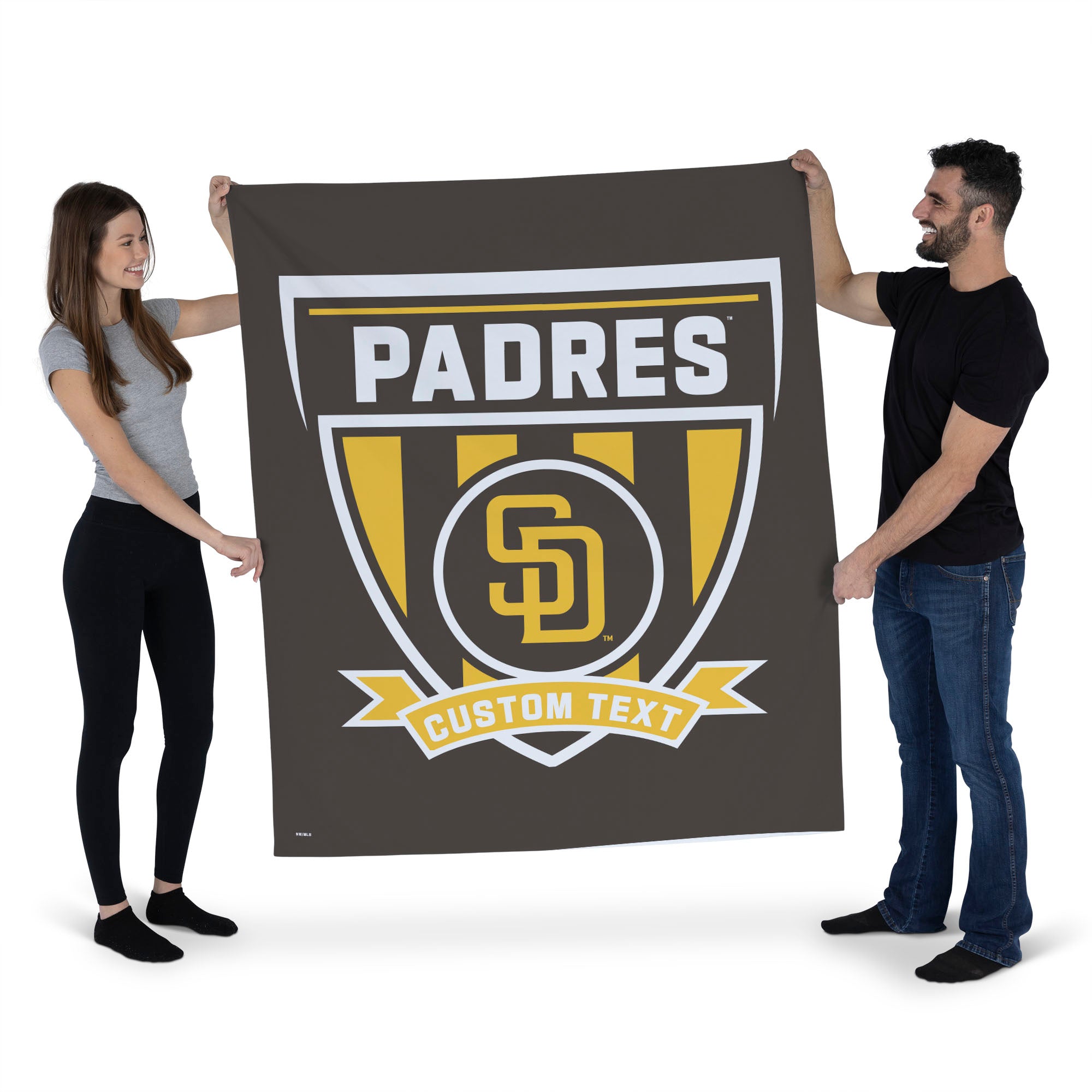 MLB San Diego Padres Allegiance Personalized Wall Hanging 50x60 Inches