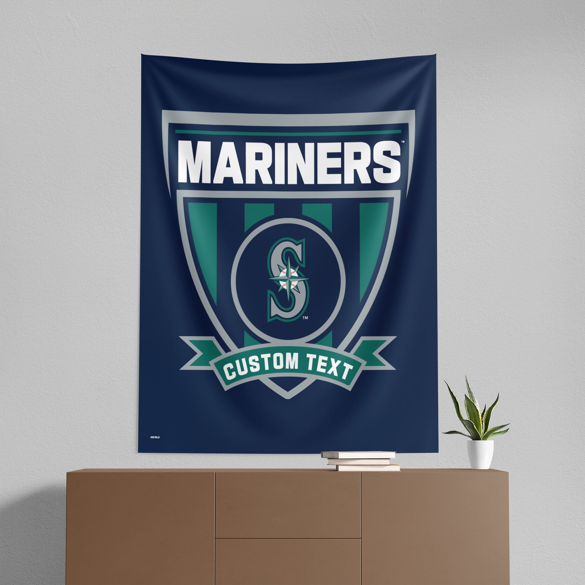 MLB Seattle Mariners Allegiance Personalized Wall Hanging 50x60 Inches