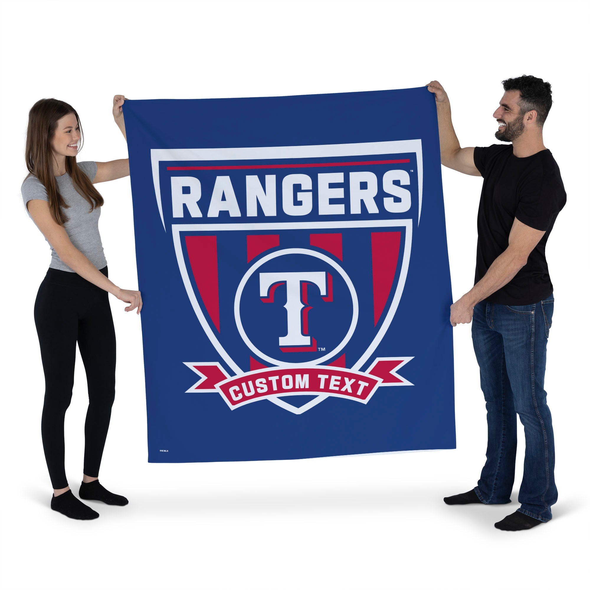 MLB Texas Rangers Allegiance Personalized Wall Hanging 50x60 Inches